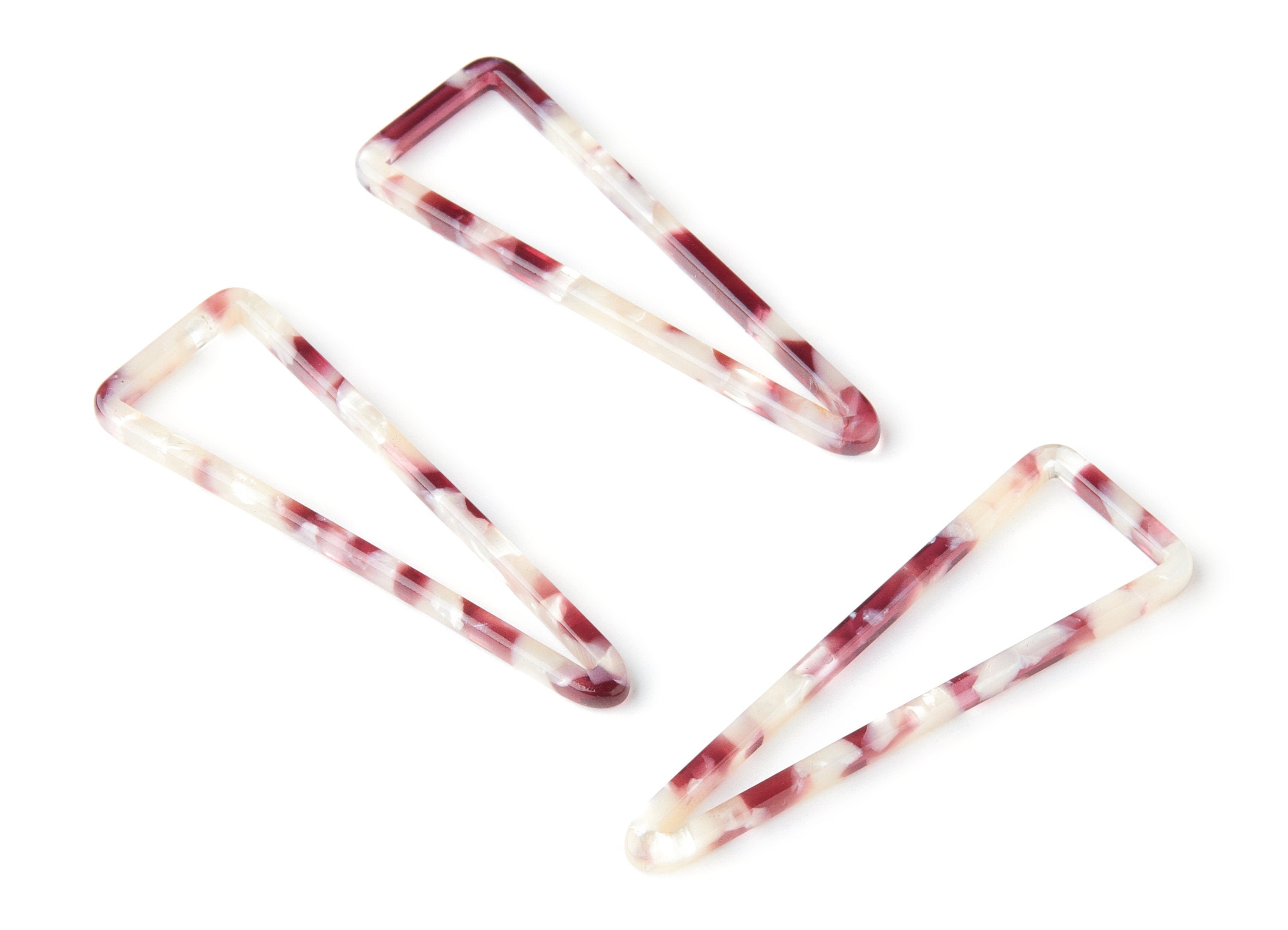 Acetate Triangle Earring Charms - Triangle Pendant - Earring Findings - Jewelry Supplies - Color Code: A42 - 55.5x18.65x2.6mm - AC1358P - DOMEDBAZAAR