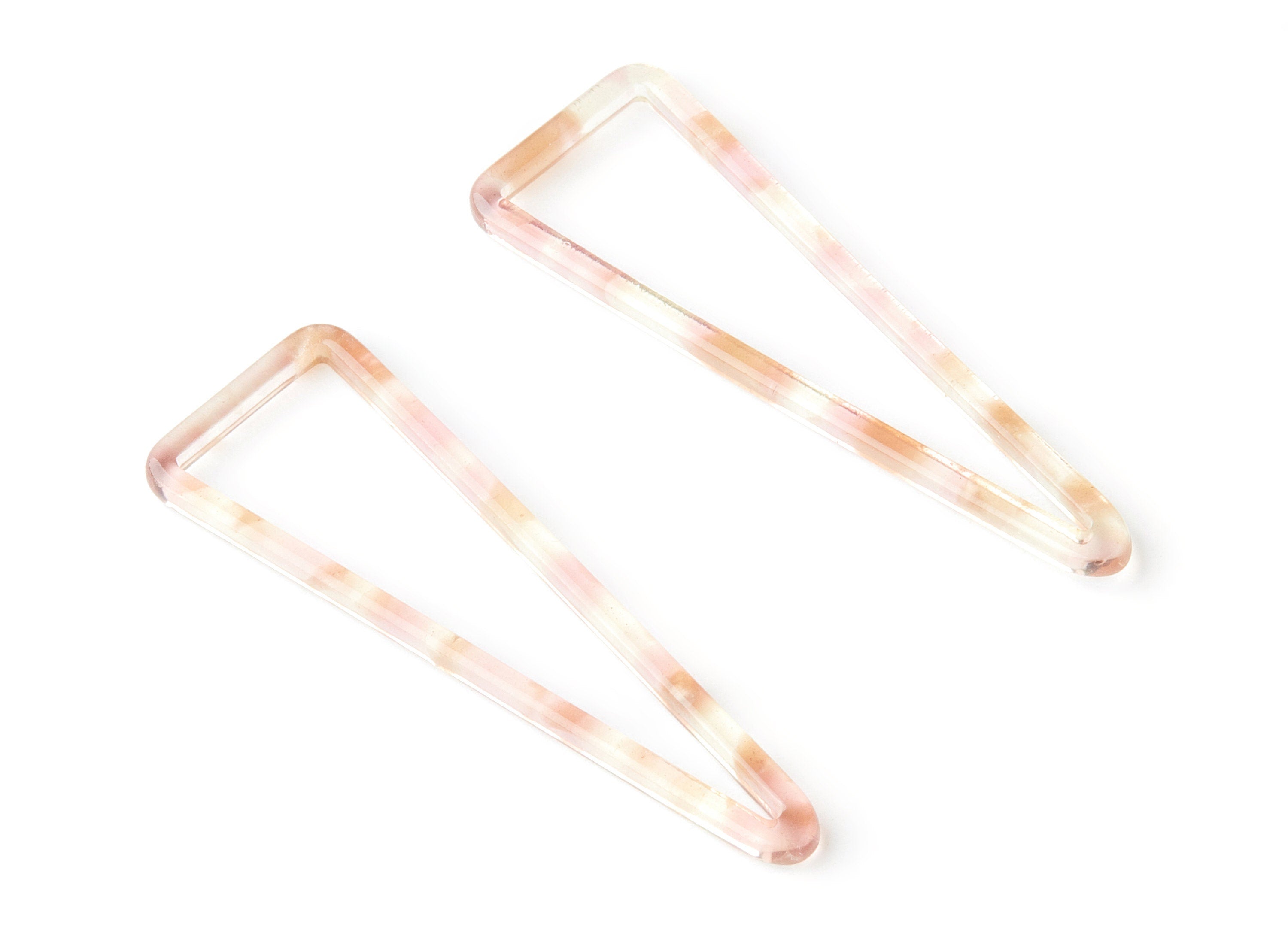 Acetate Triangle Earring Charms - Triangle Pendant - Earring Findings - Jewelry Supplies - Color Code: A45 - 55.5x18.65x2.6mm - AC1358R - DOMEDBAZAAR