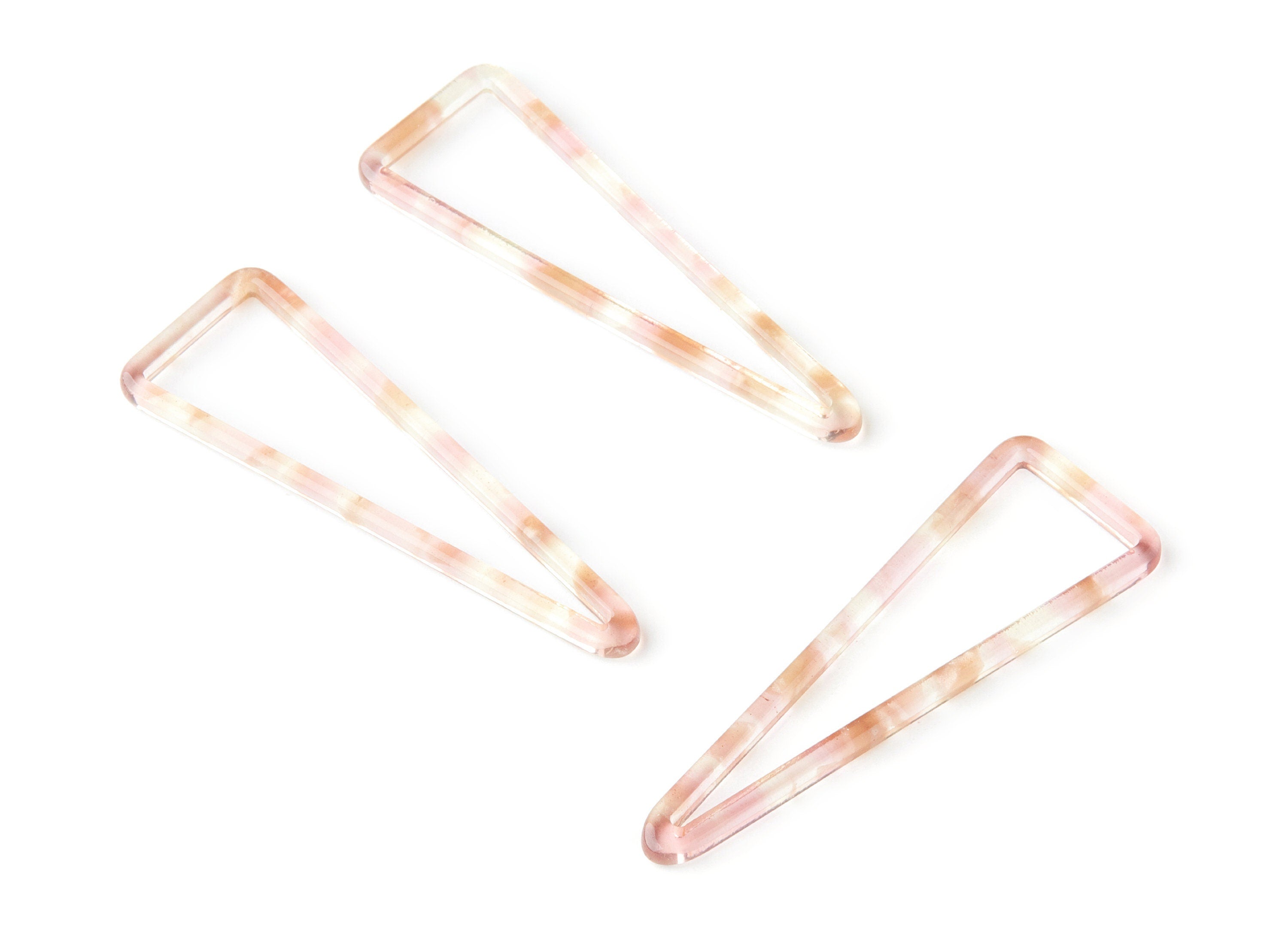 Acetate Triangle Earring Charms - Triangle Pendant - Earring Findings - Jewelry Supplies - Color Code: A45 - 55.5x18.65x2.6mm - AC1358R - DOMEDBAZAAR