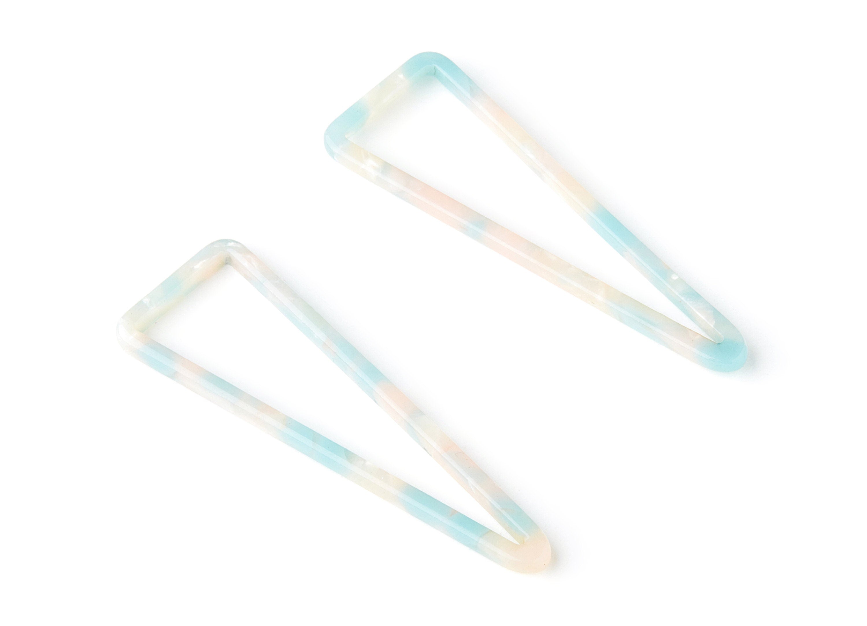 Acetate Triangle Earring Charms - Triangle Pendant - Earring Findings - Jewelry Supplies - Color Code: A36 - 55.5x18.65x2.6mm - AC1358T - DOMEDBAZAAR