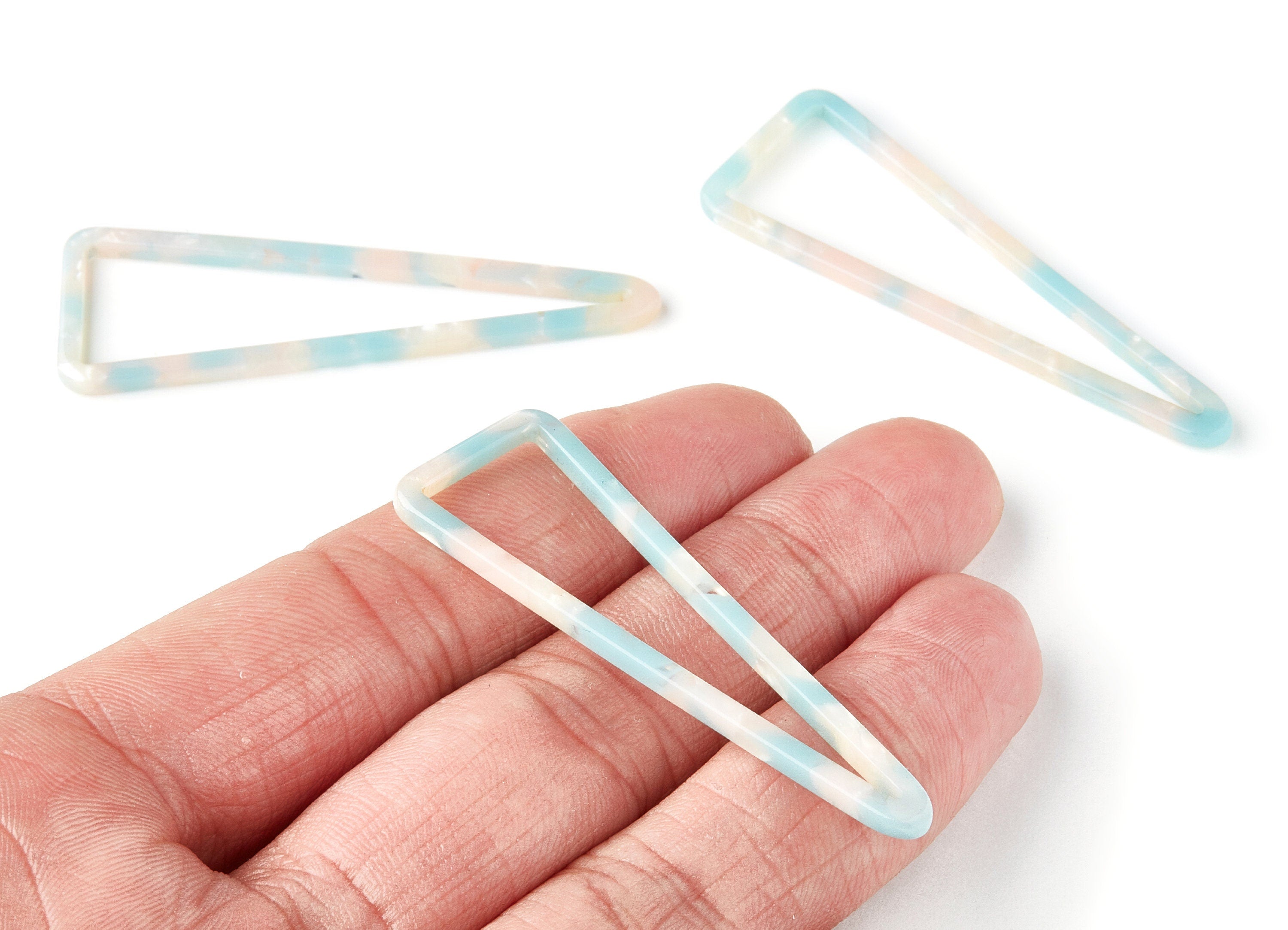 Acetate Triangle Earring Charms - Triangle Pendant - Earring Findings - Jewelry Supplies - Color Code: A36 - 55.5x18.65x2.6mm - AC1358T - DOMEDBAZAAR