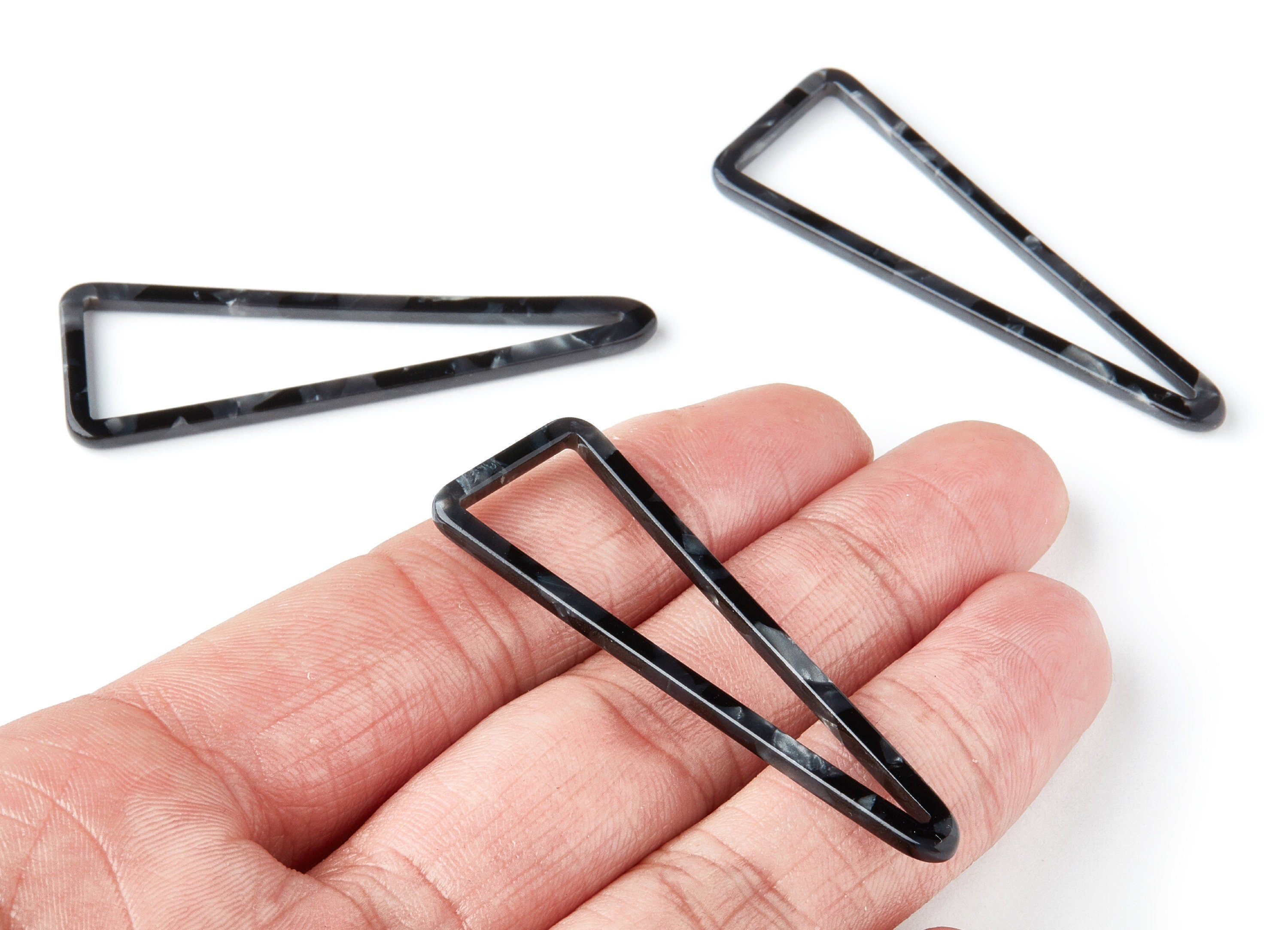 Acetate Triangle Earring Charms - Triangle Pendant - Earring Findings - Jewelry Supplies - Color Code: A48 - 55.5x18.65x2.6mm - AC1358U - DOMEDBAZAAR