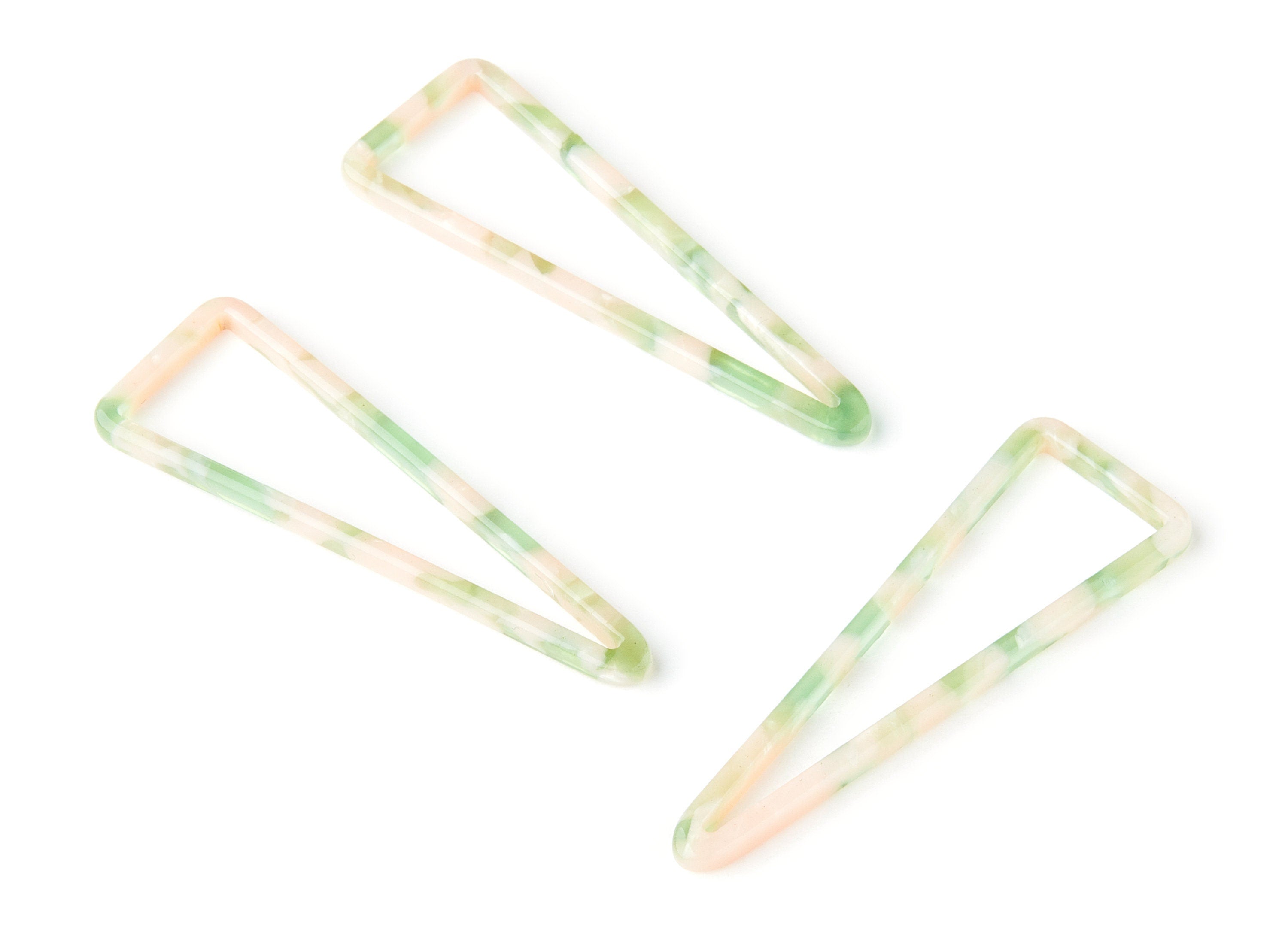 Acetate Triangle Earring Charms - Triangle Pendant - Earring Findings - Jewelry Supplies - Color Code: A38 - 55.5x18.65x2.6mm - AC1358V - DOMEDBAZAAR