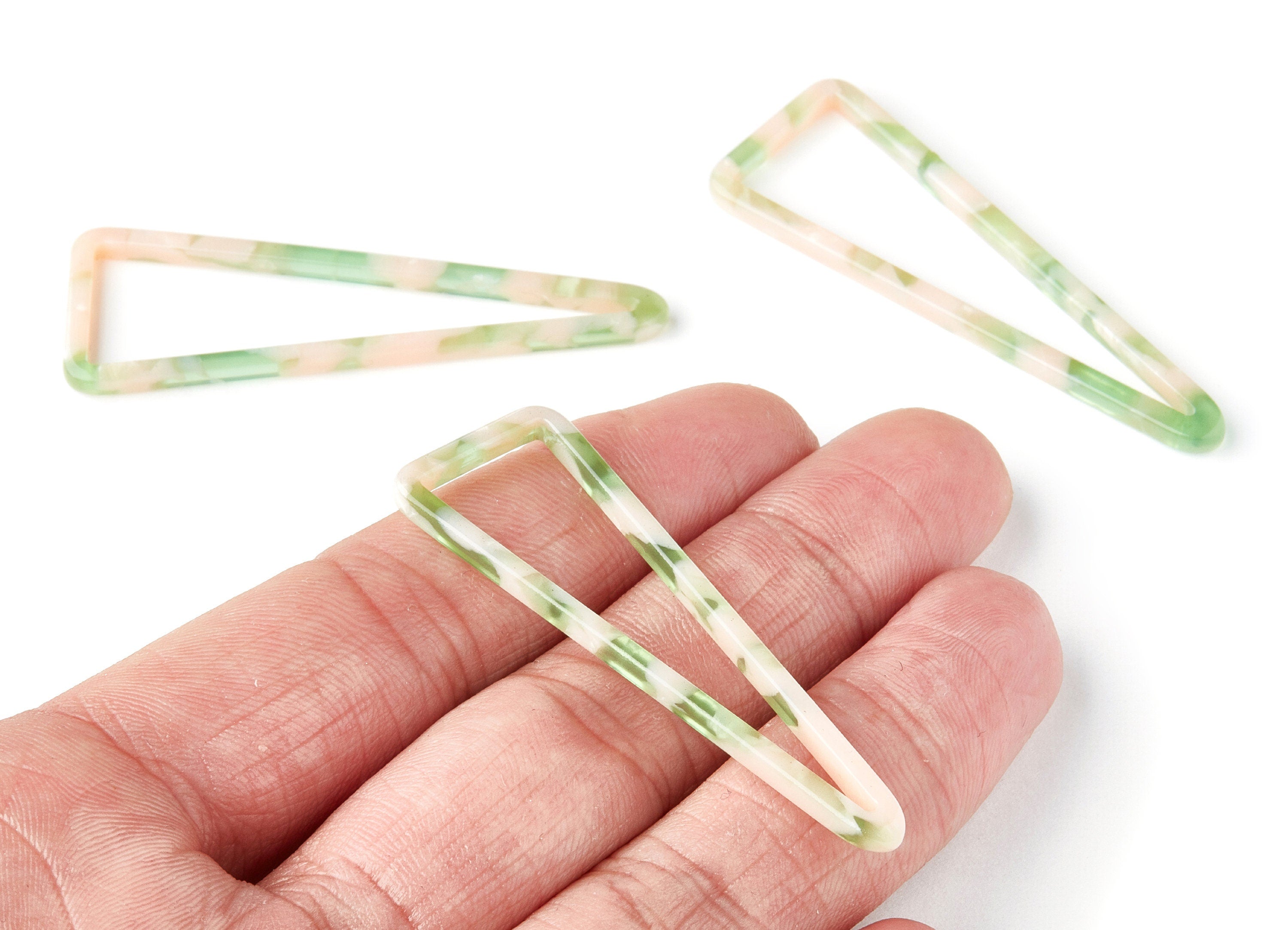 Acetate Triangle Earring Charms - Triangle Pendant - Earring Findings - Jewelry Supplies - Color Code: A38 - 55.5x18.65x2.6mm - AC1358V - DOMEDBAZAAR