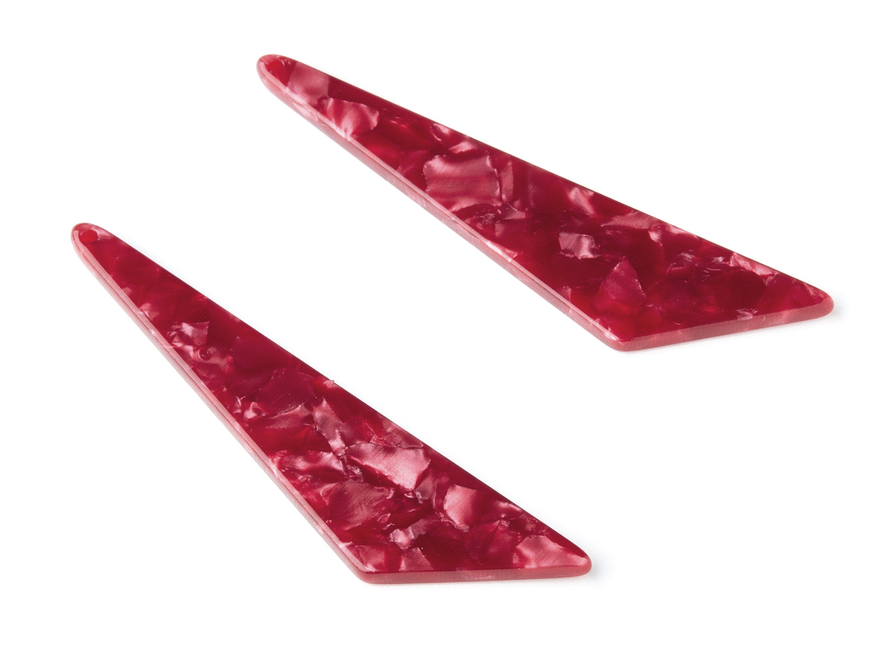 Acetate Triangle Earring Charms - Triangle Pendant - Earring Findings - Jewelry Supplies - Color Code: A47 - 68.73x16.16x2.56mm - AC1367A - DOMEDBAZAAR