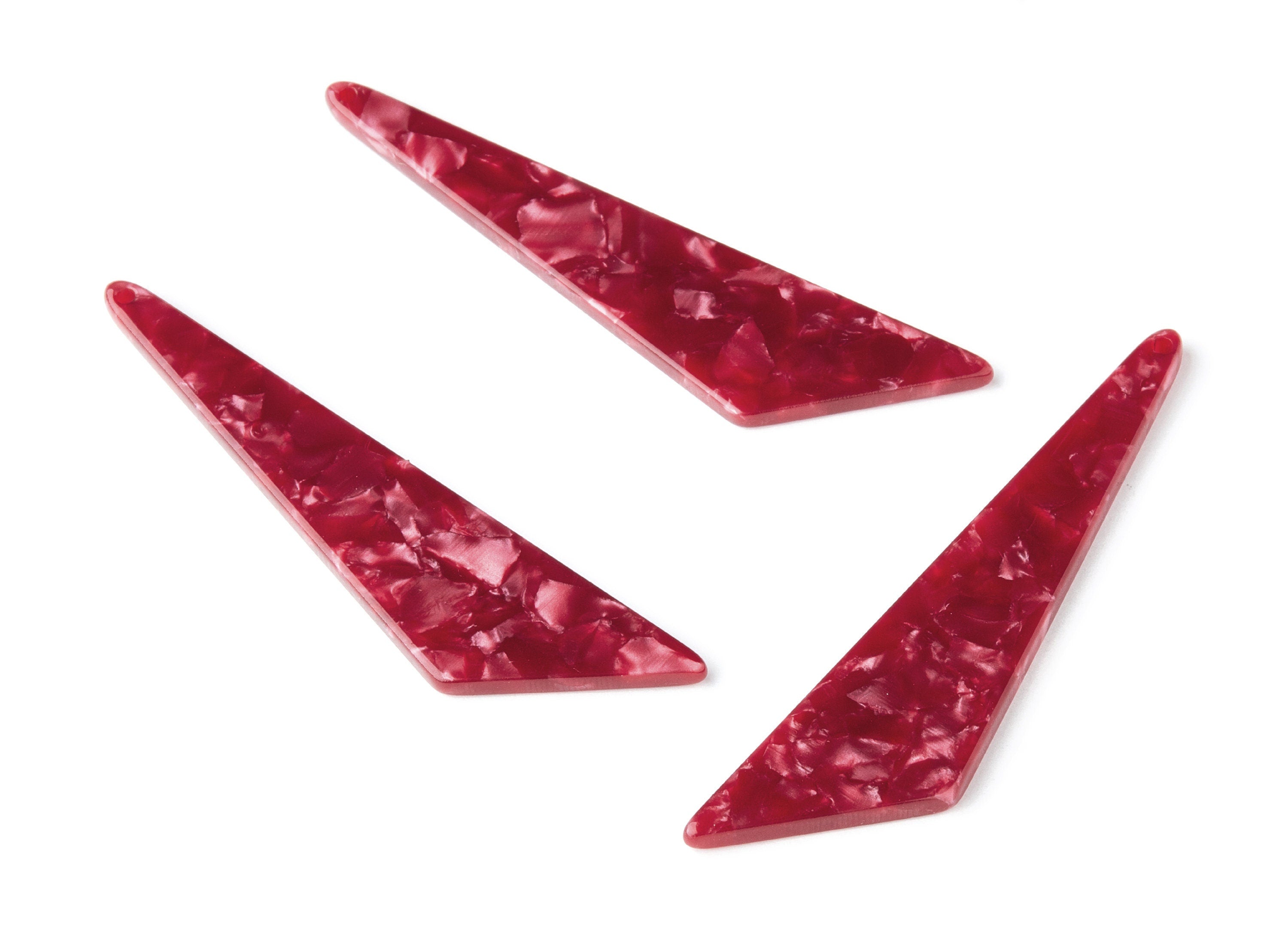 Acetate Triangle Earring Charms - Triangle Pendant - Earring Findings - Jewelry Supplies - Color Code: A47 - 68.73x16.16x2.56mm - AC1367A - DOMEDBAZAAR