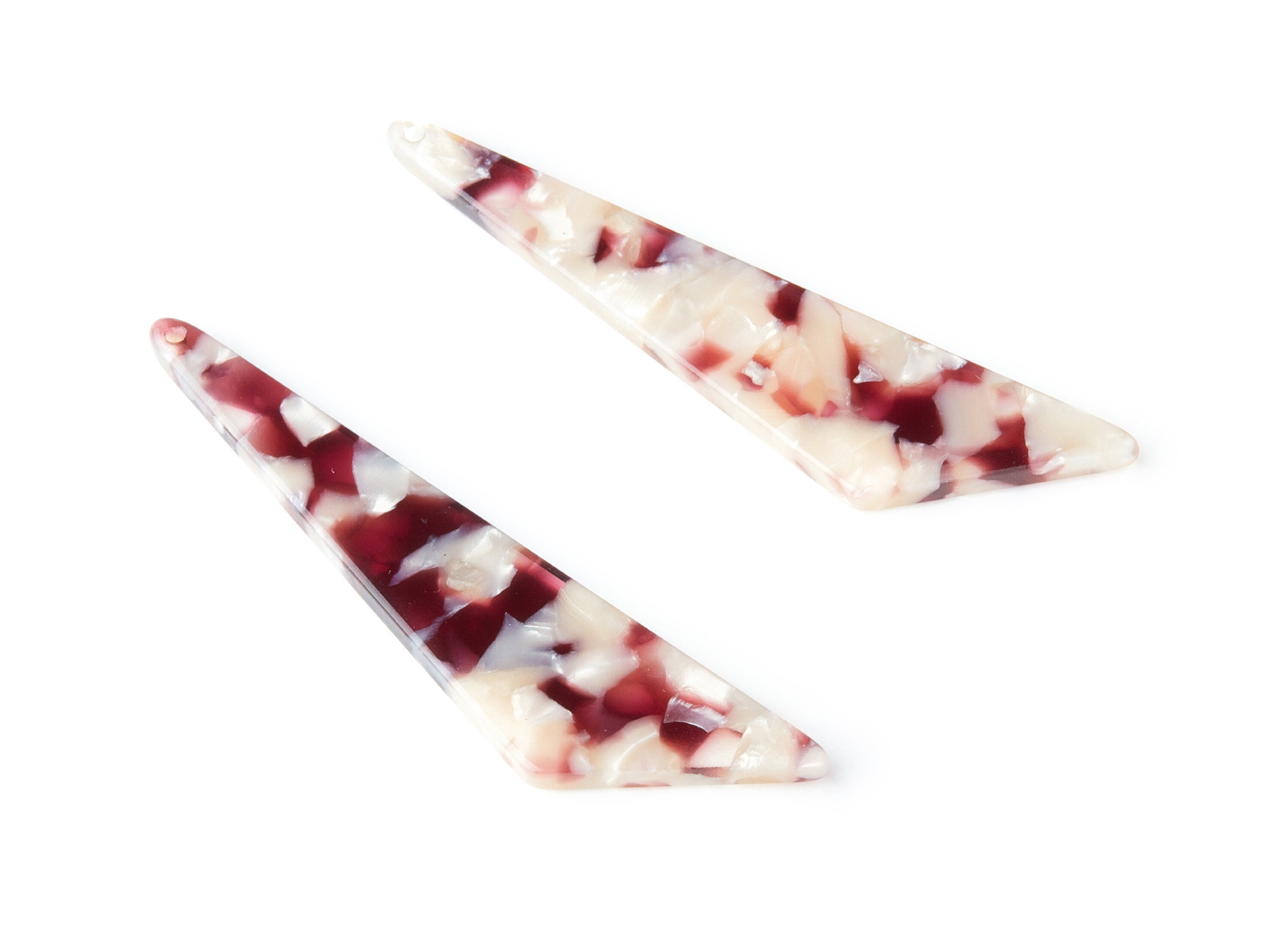 Acetate Triangle Earring Charm - Acrylic Triangle Pendant - Jewelry Supplies - Color Code: A42 - 68.73x16.16x2.56mm - AC1367E - DOMEDBAZAAR