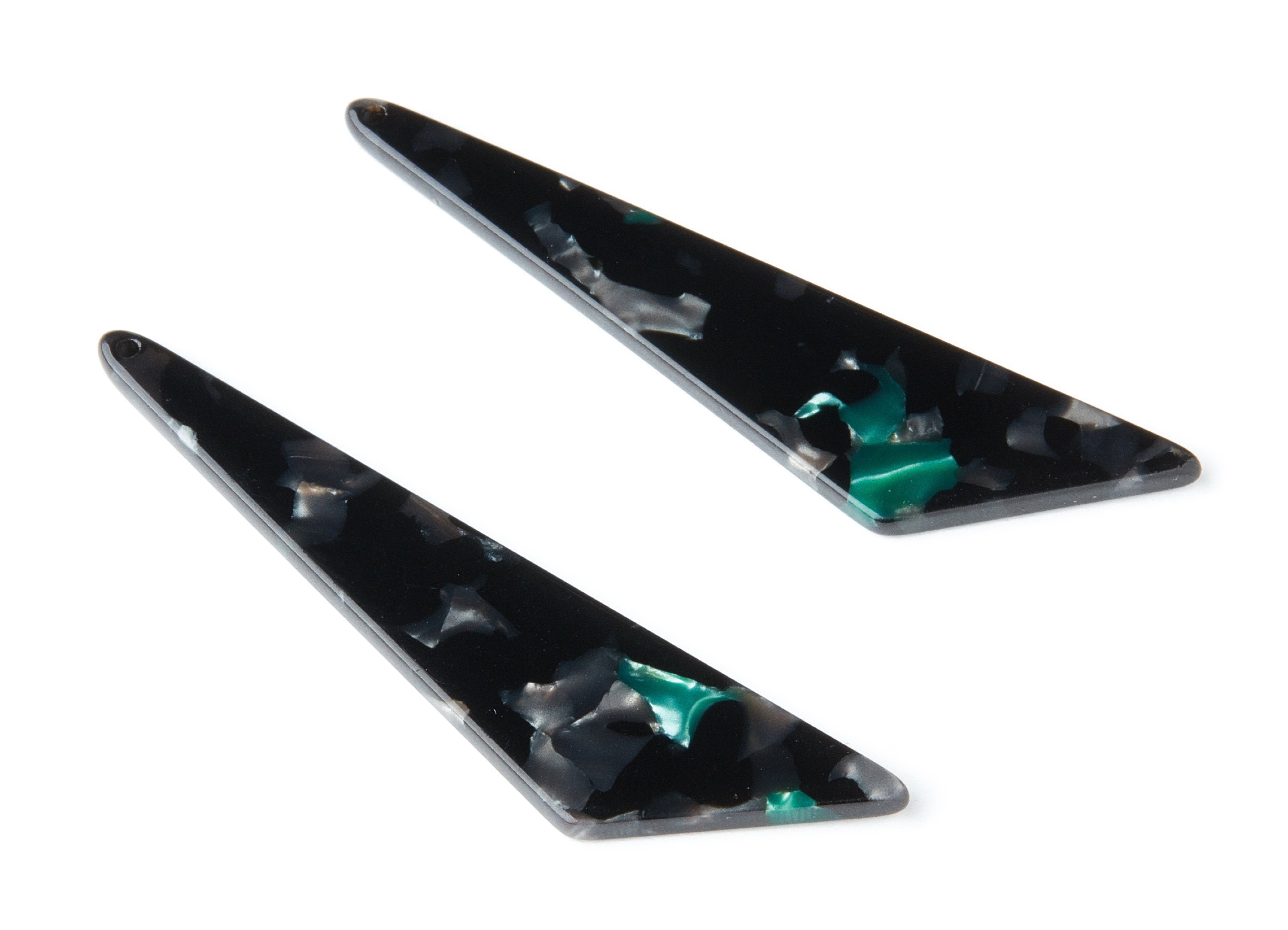 Acetate Triangle Earring Charms - Triangle Pendant - Earring Findings - Jewelry Supplies - Color Code: A49 - 68.73x16.16x2.56mm - AC1367H - DOMEDBAZAAR