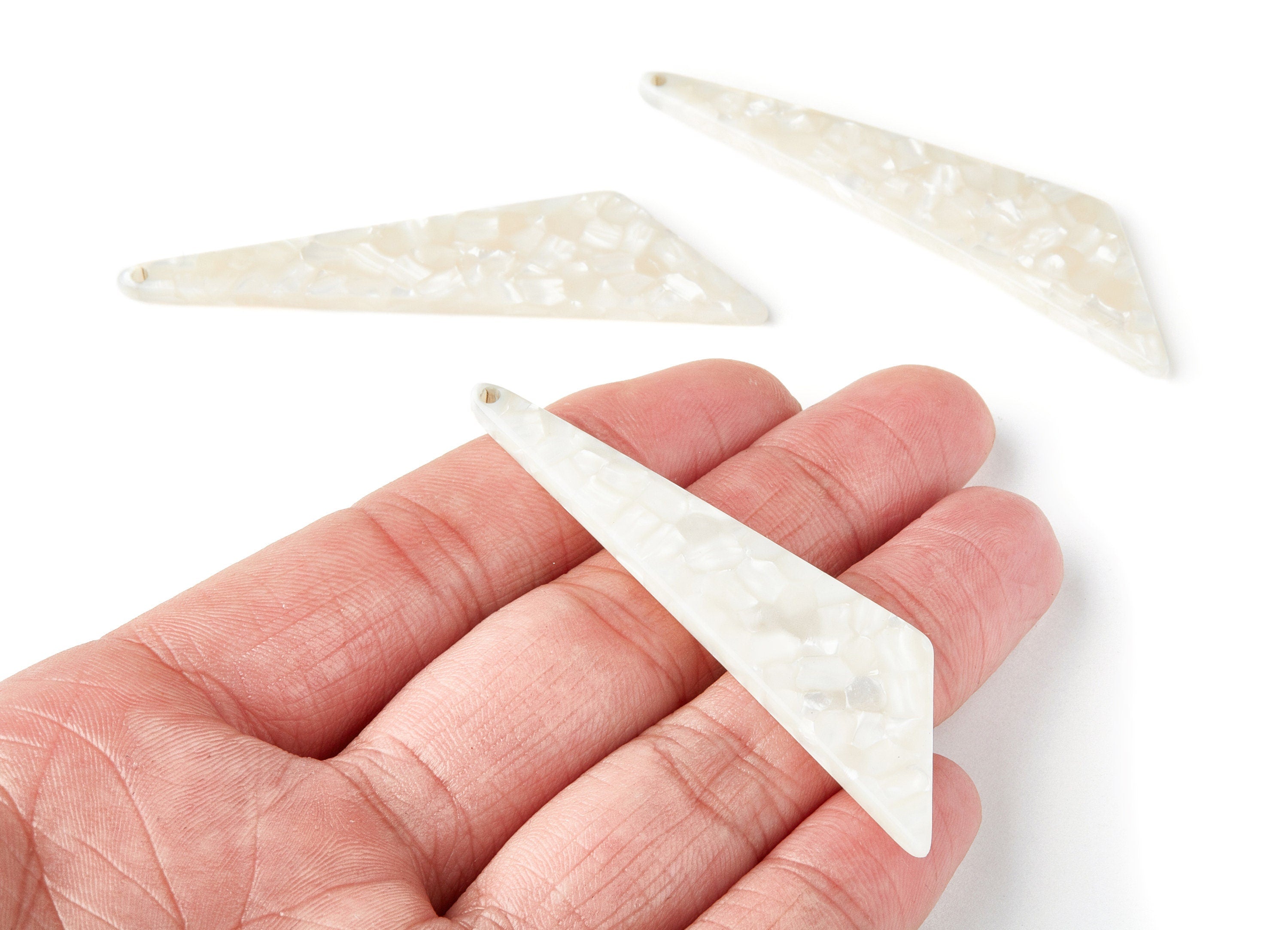 Acetate Triangle Earring Charms - Triangle Pendant - Earring Findings - Jewelry Supplies - Color Code: A33 - 68.73x16.16x2.56mm - AC1367J - DOMEDBAZAAR