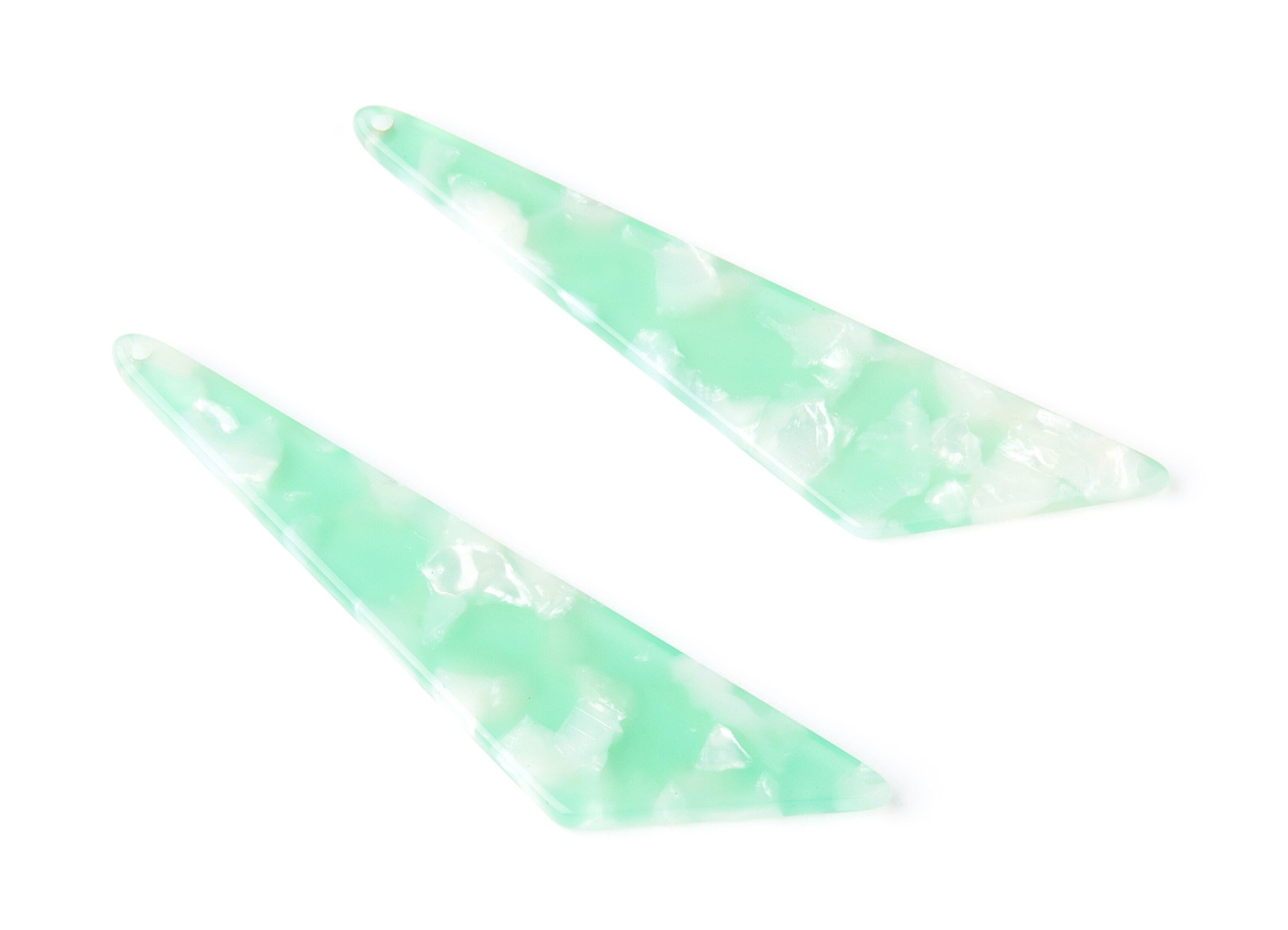 Acetate Triangle Earring Charms - Triangle Pendant - Earring Findings - Jewelry Supplies - Color Code: A35 - 68.73x16.16x2.56mm - AC1367S - DOMEDBAZAAR
