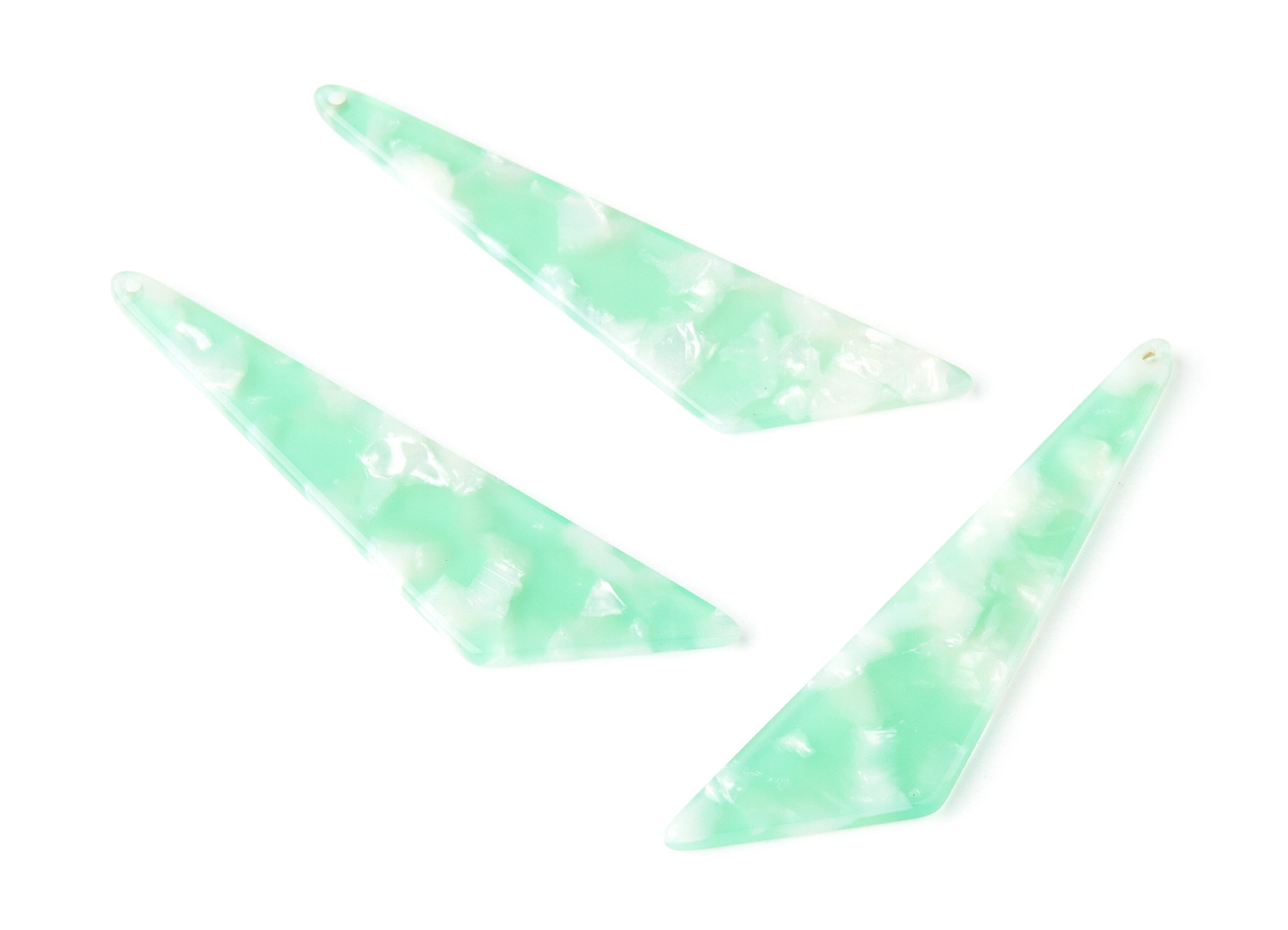 Acetate Triangle Earring Charms - Triangle Pendant - Earring Findings - Jewelry Supplies - Color Code: A35 - 68.73x16.16x2.56mm - AC1367S - DOMEDBAZAAR