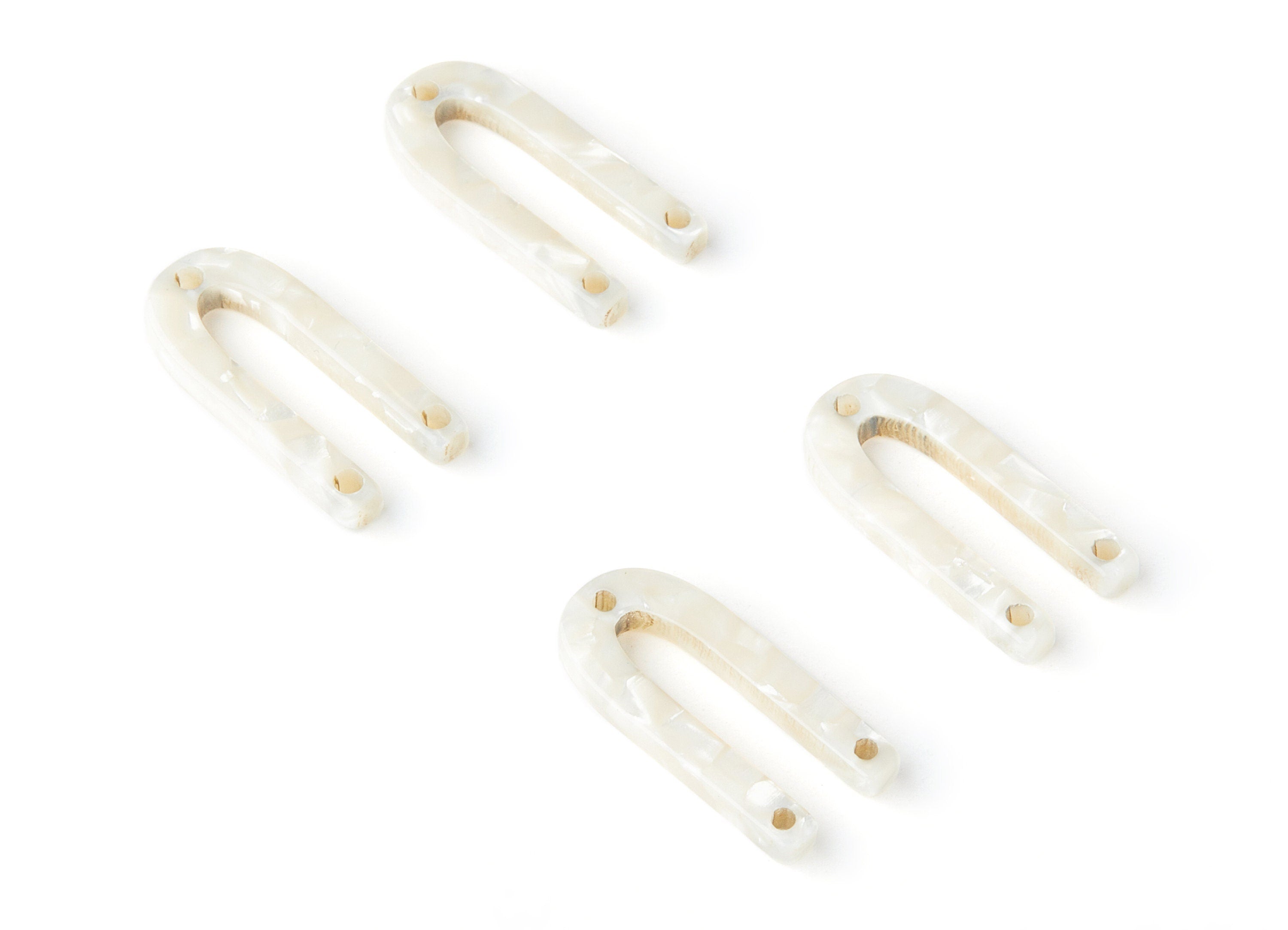 Acetate U Earring Charms - 3 Holes - U Shaped Pendant - Earring Findings - Jewelry Supplies - Color Code: A33 - 25.65x11.6x2.54mm - AC1377U - DOMEDBAZAAR