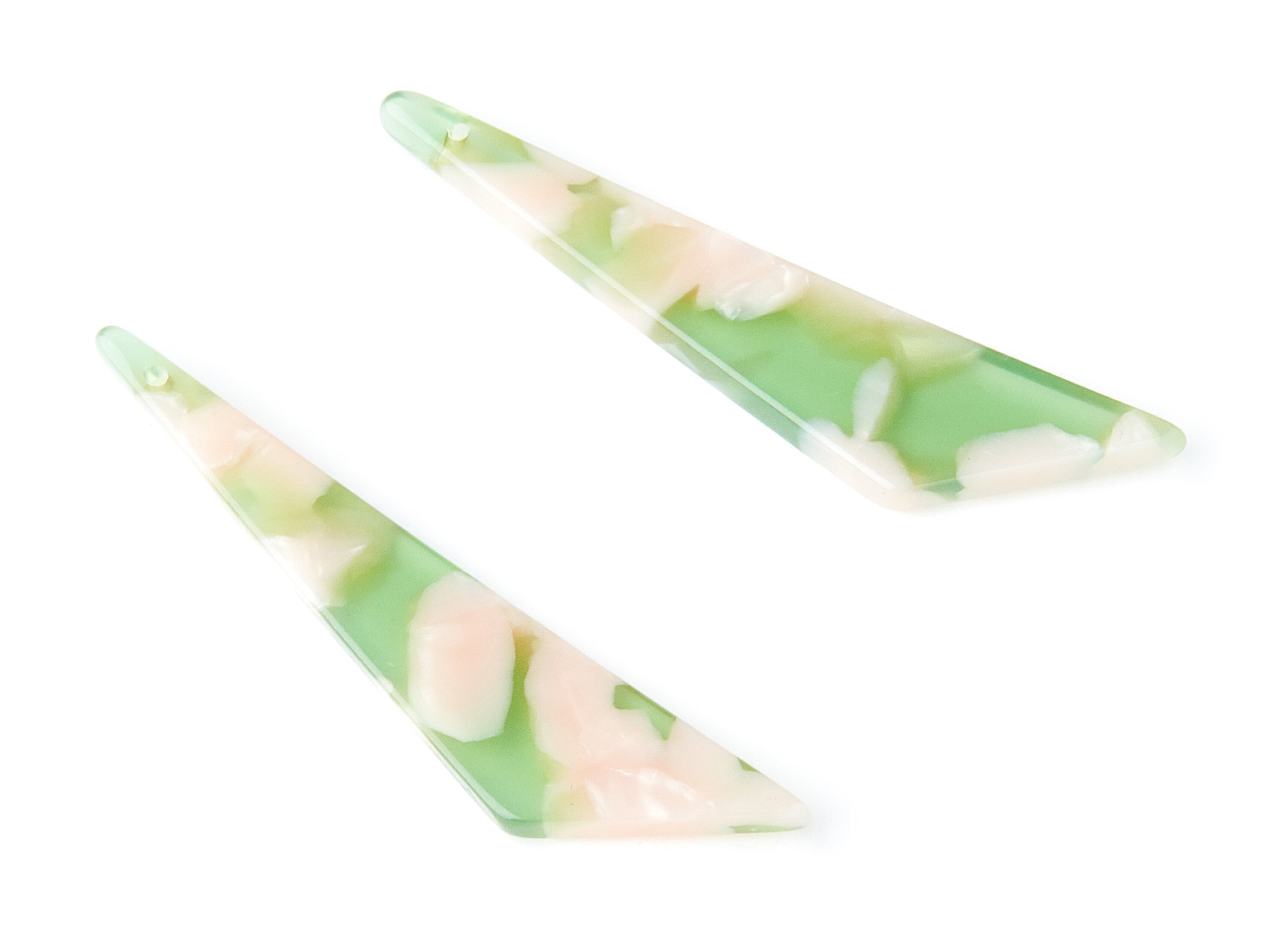 Acetate Triangle Earring Charms - Triangle Pendant - Earring Findings - Jewelry Supplies - Color Code: A38 - 51.44x11.42x2.81mm - AC1352E - DOMEDBAZAAR