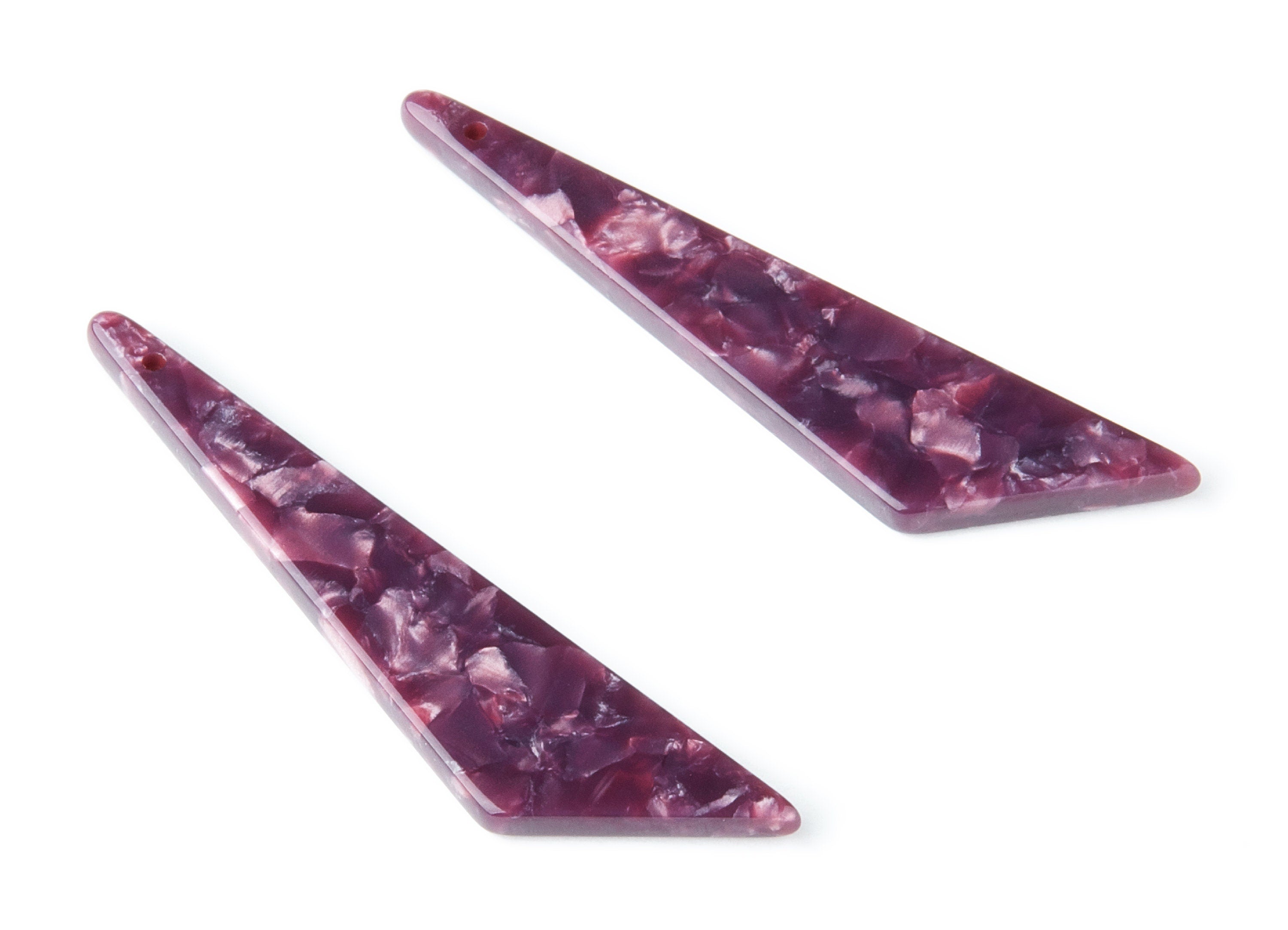 Acetate Triangle Earring Charm - Triangle Pendant - Earring Findings - Jewelry Supplies - Color Code: A41 - 51.44x11.42x2.81mm - AC1352F - DOMEDBAZAAR