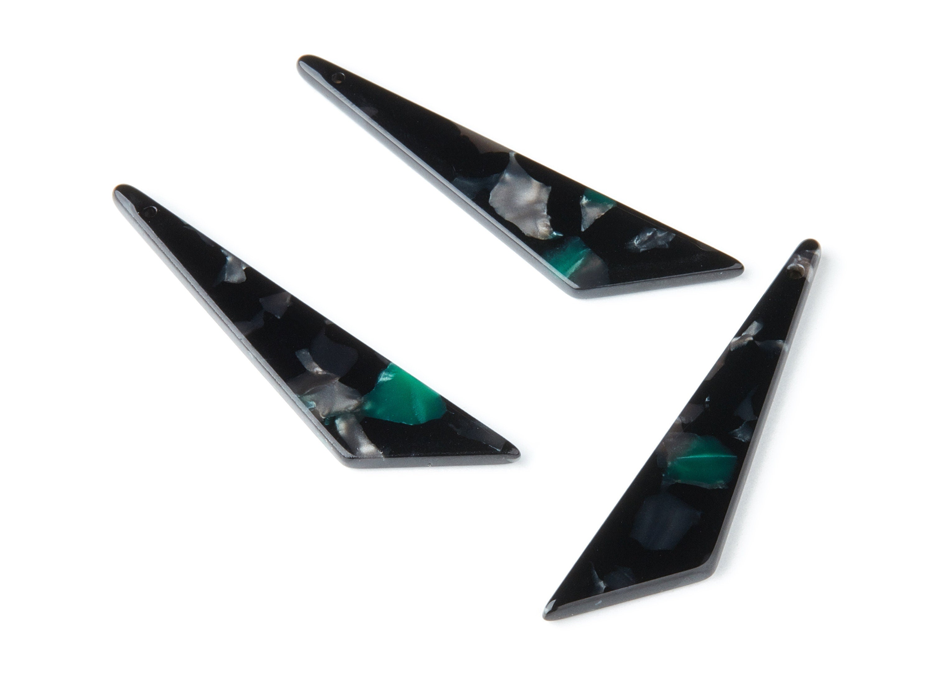 Acetate Triangle Earring Charm - Triangle Pendant - Earring Findings - Jewelry Supplies - Color Code: A49 - 51.44x11.42x2.81mm - AC1352H - DOMEDBAZAAR