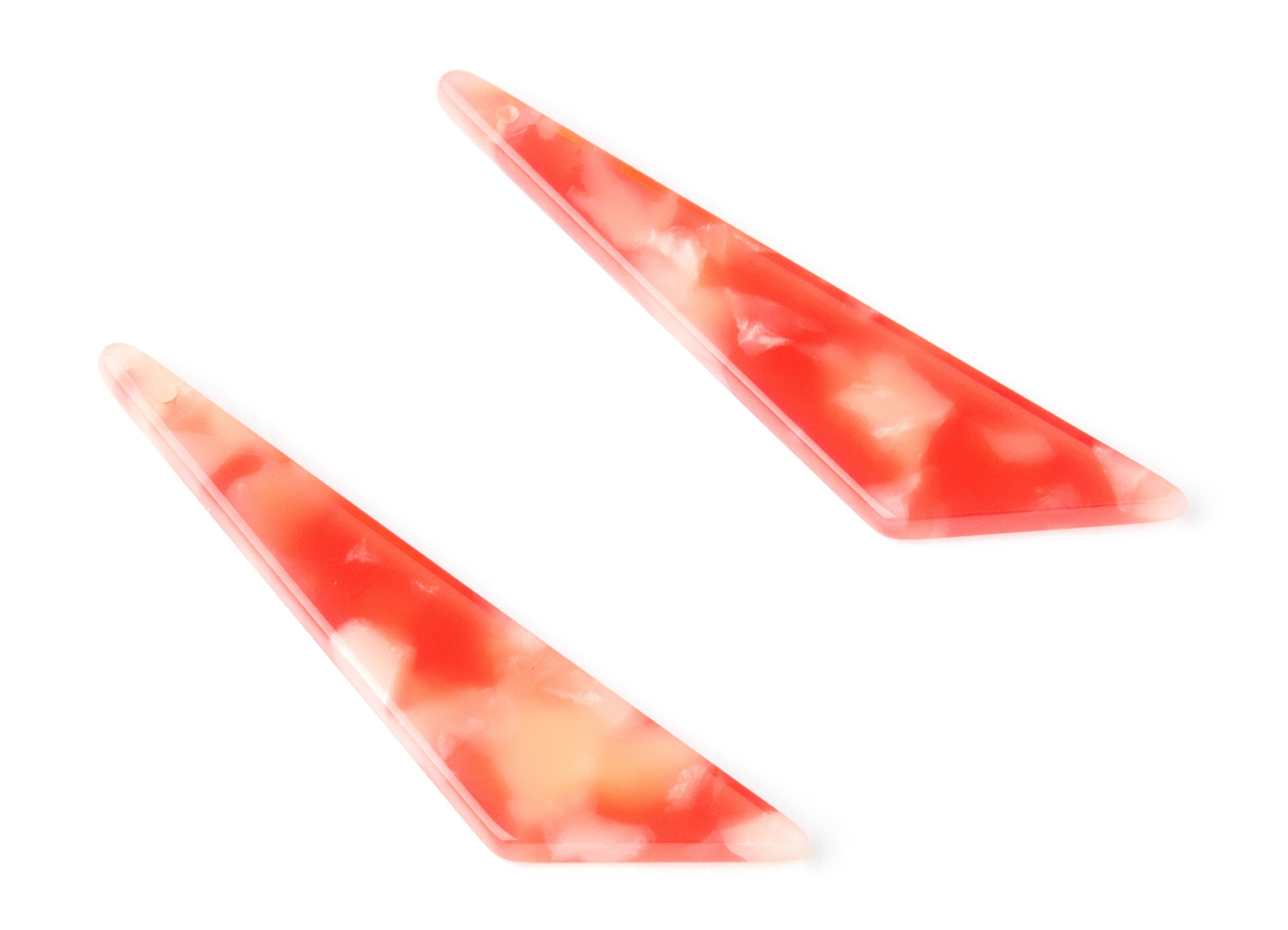 Acetate Triangle Earring Charm - Triangle Pendant - Earring Findings - Jewelry Supplies - Color Code: A34 - 51.44x11.42x2.81mm - AC1352L - DOMEDBAZAAR