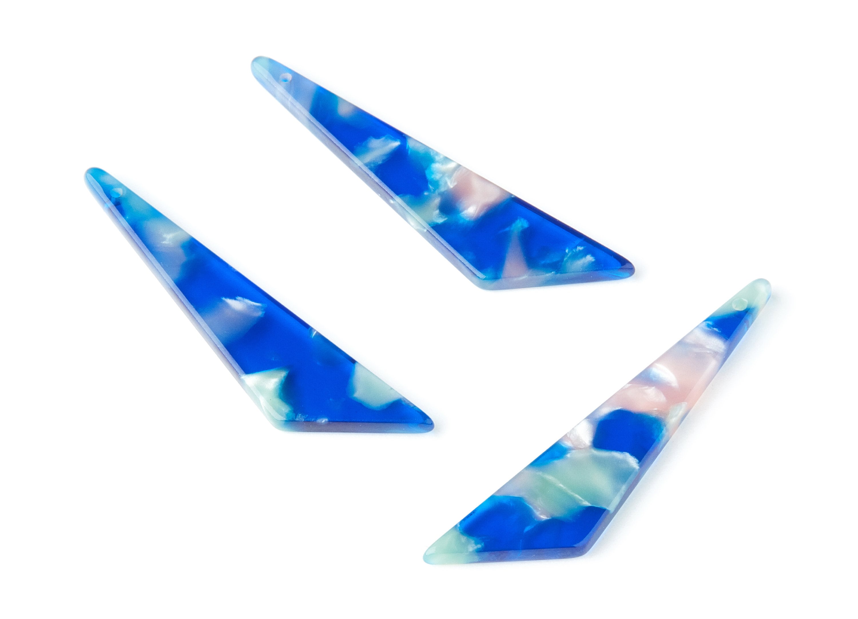 Acetate Triangle Earring Charm - Triangle Pendant - Earring Findings - Jewelry Supplies - Color Code: A37 - 51.44x11.42x2.81mm - AC1352R - DOMEDBAZAAR