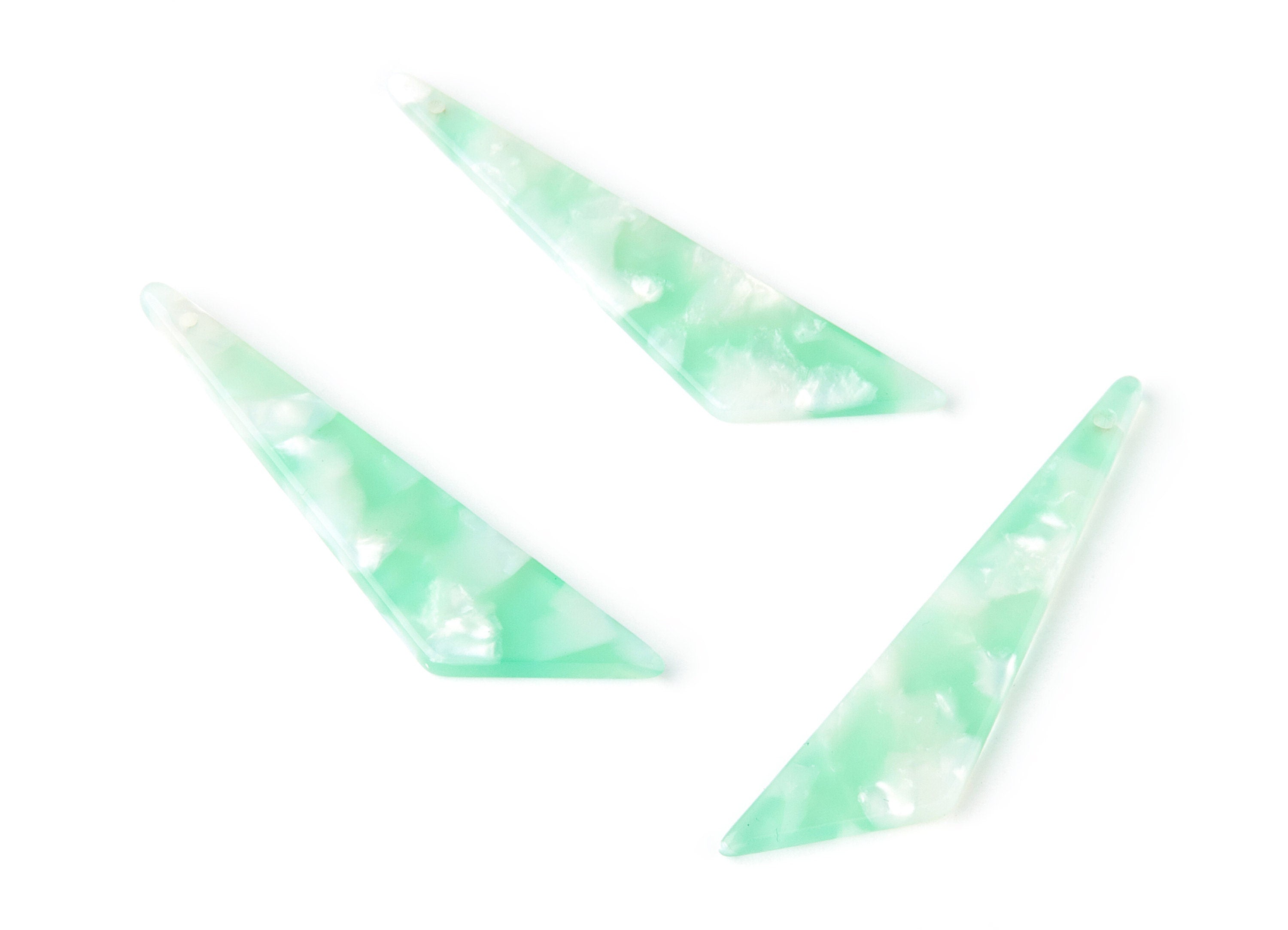 Acetate Triangle Earring Charms - Triangle Pendant - Earring Findings - Jewelry Supplies - Color Code: A35 - 51.44x11.42x2.81mm - AC1352S - DOMEDBAZAAR