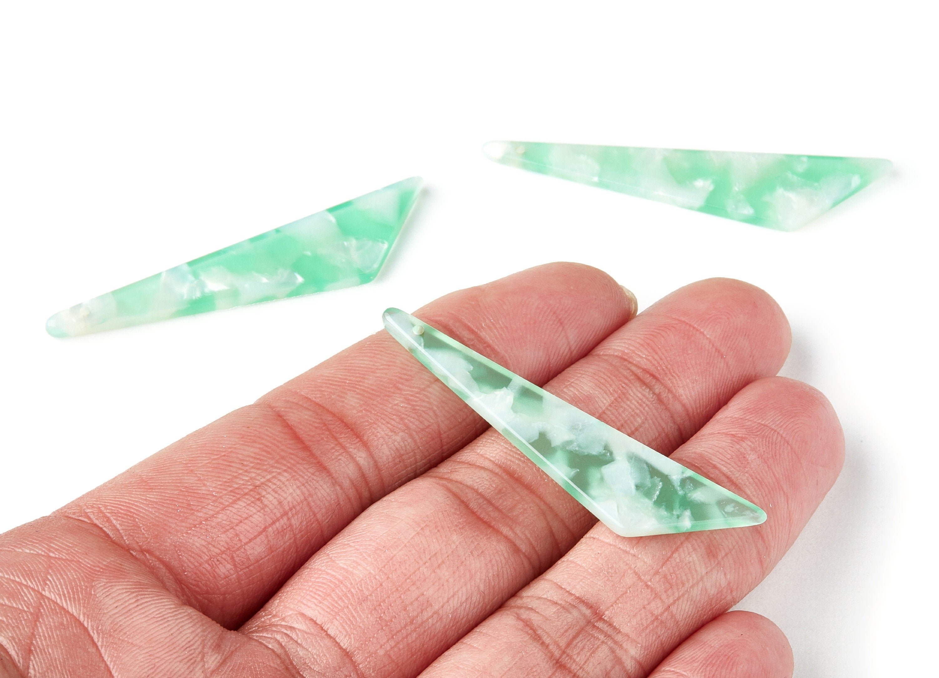 Acetate Triangle Earring Charms - Triangle Pendant - Earring Findings - Jewelry Supplies - Color Code: A35 - 51.44x11.42x2.81mm - AC1352S - DOMEDBAZAAR