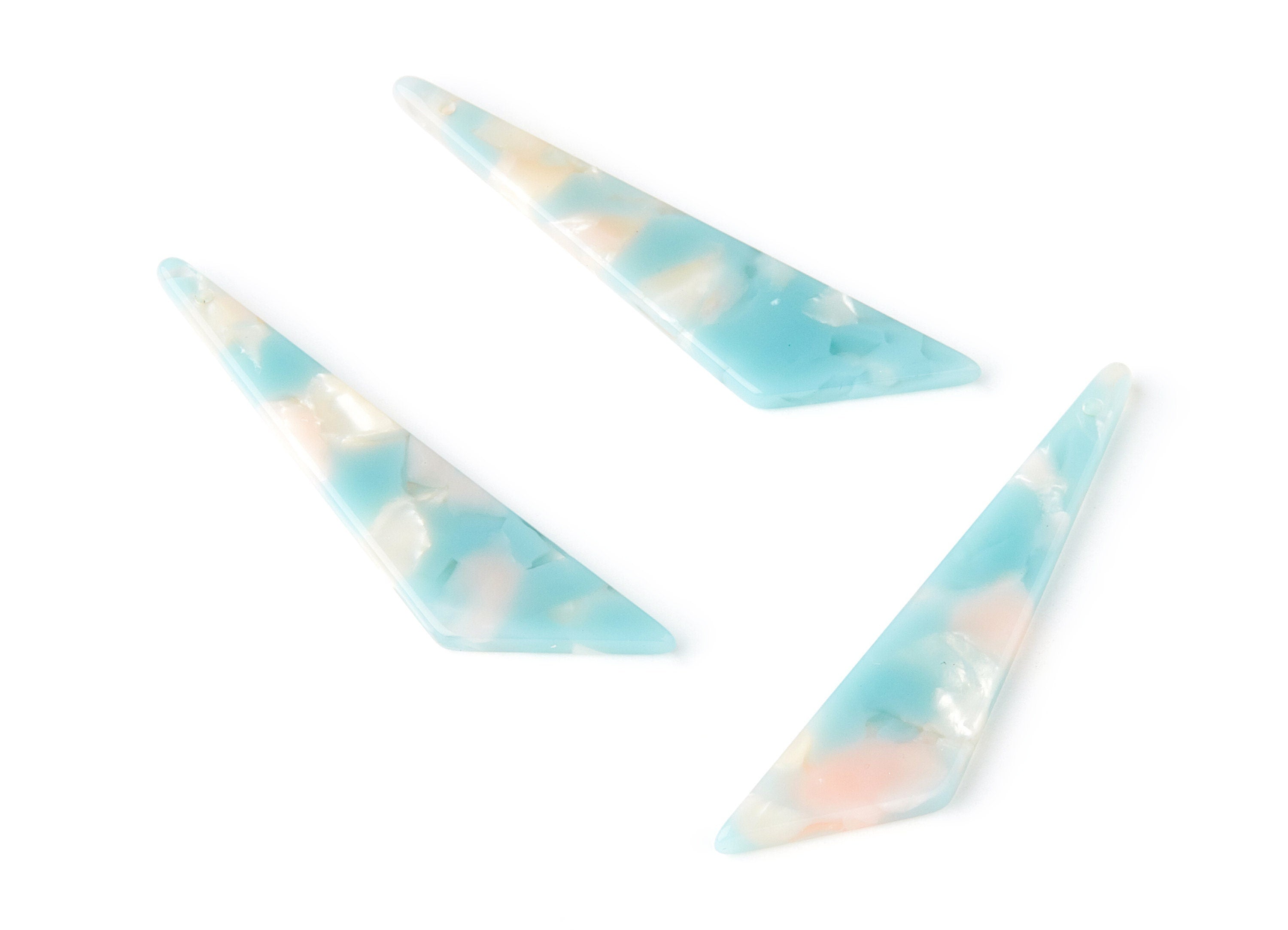 Acetate Triangle Earring Charms - Triangle Pendant - Earring Findings - Jewelry Supplies - Color Code: A36 - 51.44x11.42x2.81mm - AC1352T - DOMEDBAZAAR