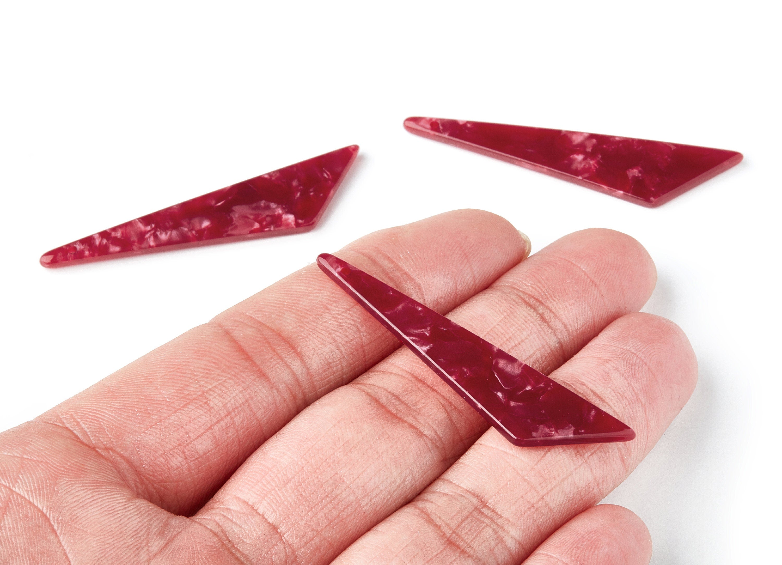 Acetate Triangle Earring Charm - Triangle Pendant - Earring Findings - Jewelry Supplies - Color Code: A47 - 51.44x11.42x2.81mm - AC1352V - DOMEDBAZAAR