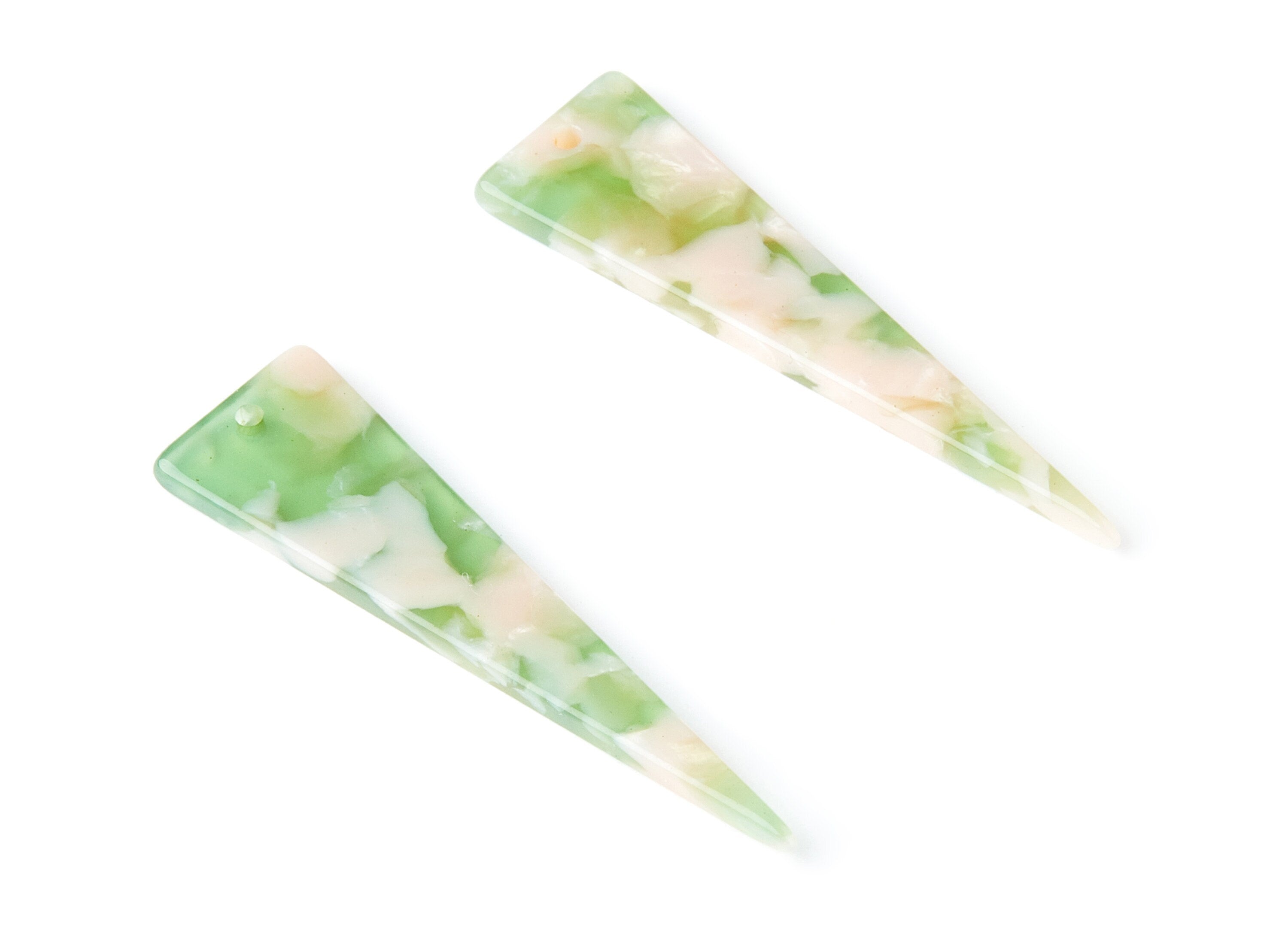 Acetate Triangle Earring Charms - Triangle Pendant - Earring Findings - Jewelry Supplies - Color Code: A38 - 49x13.5x2.66mm - AC1370H - DOMEDBAZAAR