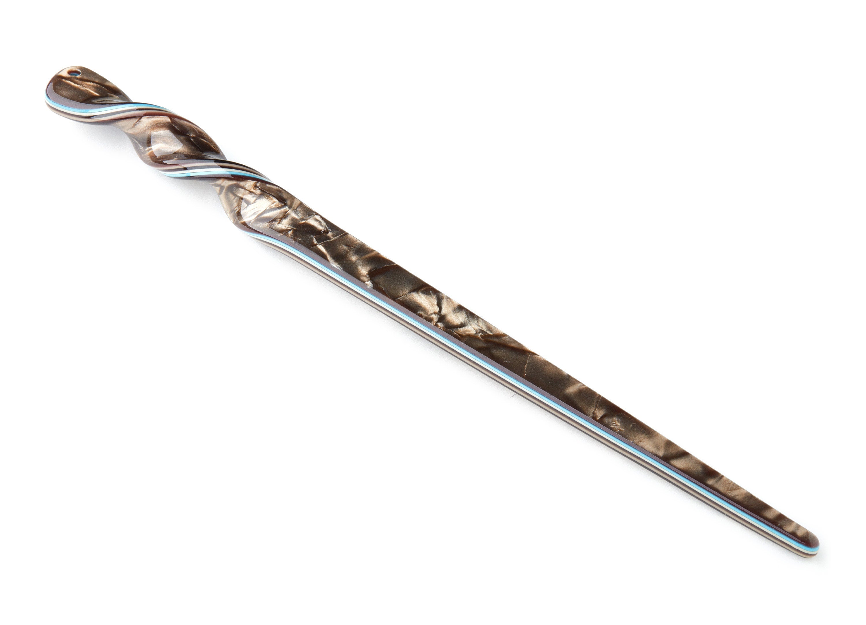 Acrylic Hair Stick Charms - Acrylic Celluloid Acetate - 1 Hole - Stick Shaped Hair Pin - 18.5x12x4.84mm - AC1401A - DOMEDBAZAAR