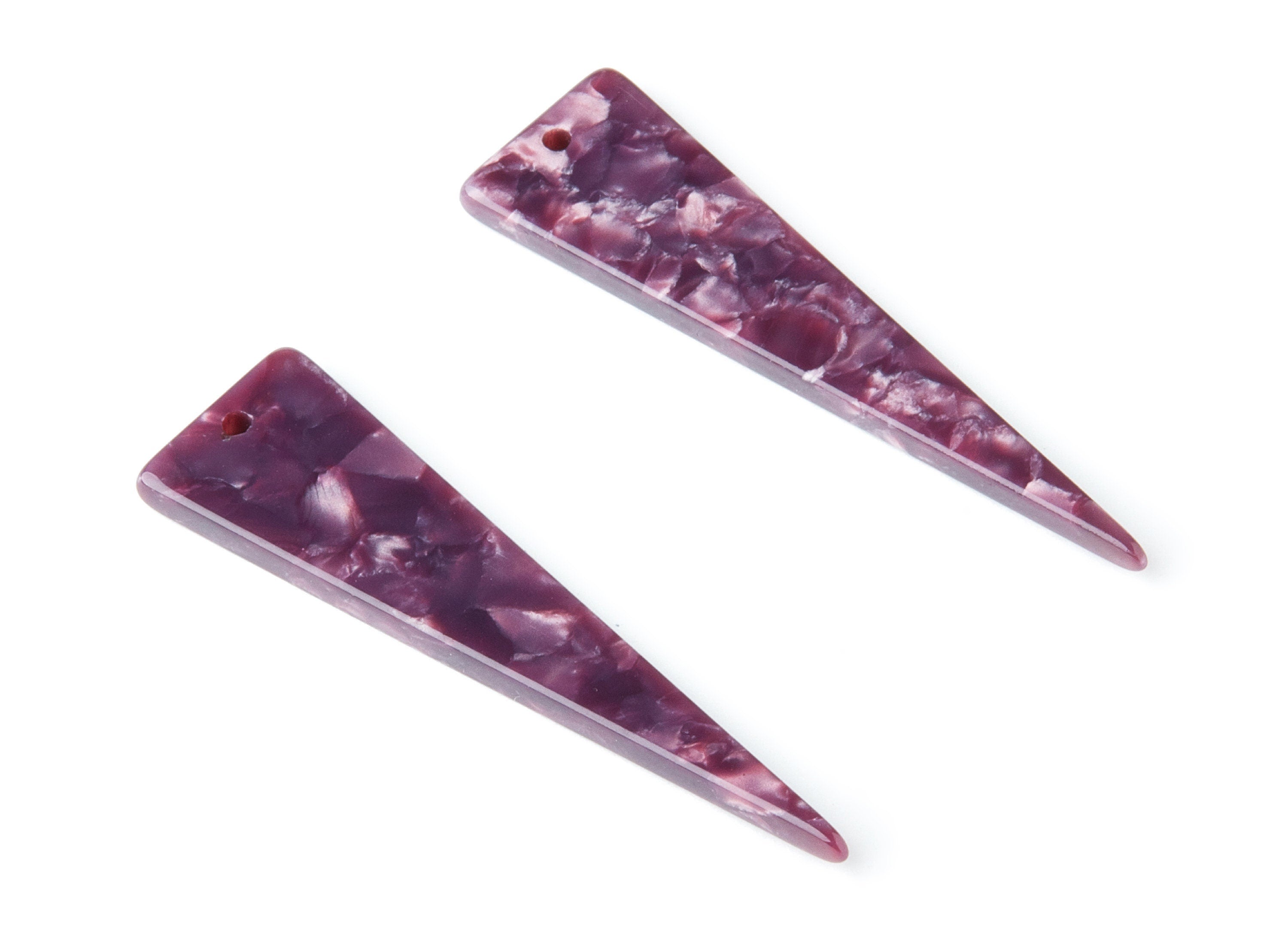Acetate Triangle Earring Charm - Triangle Pendant - Earring Findings - Jewelry Supplies - Color Code: A41 - 49x13.5x2.66mm - AC1370T - DOMEDBAZAAR