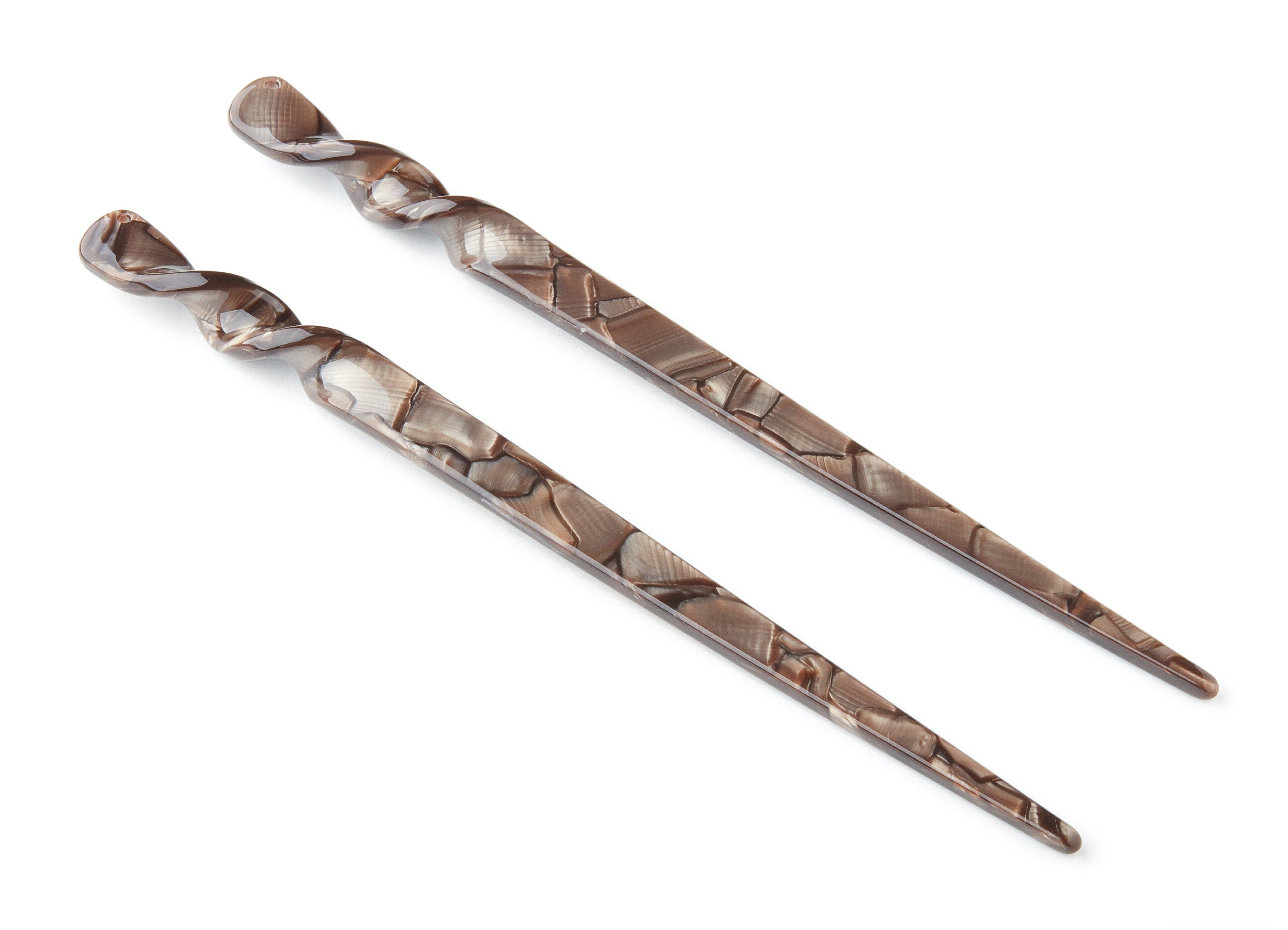 Acrylic Hair Stick Charms - Acrylic Celluloid Acetate - 1 Hole - Stick Shaped Hair Pin - 18.5x12x4.3mm - AC1401D - DOMEDBAZAAR