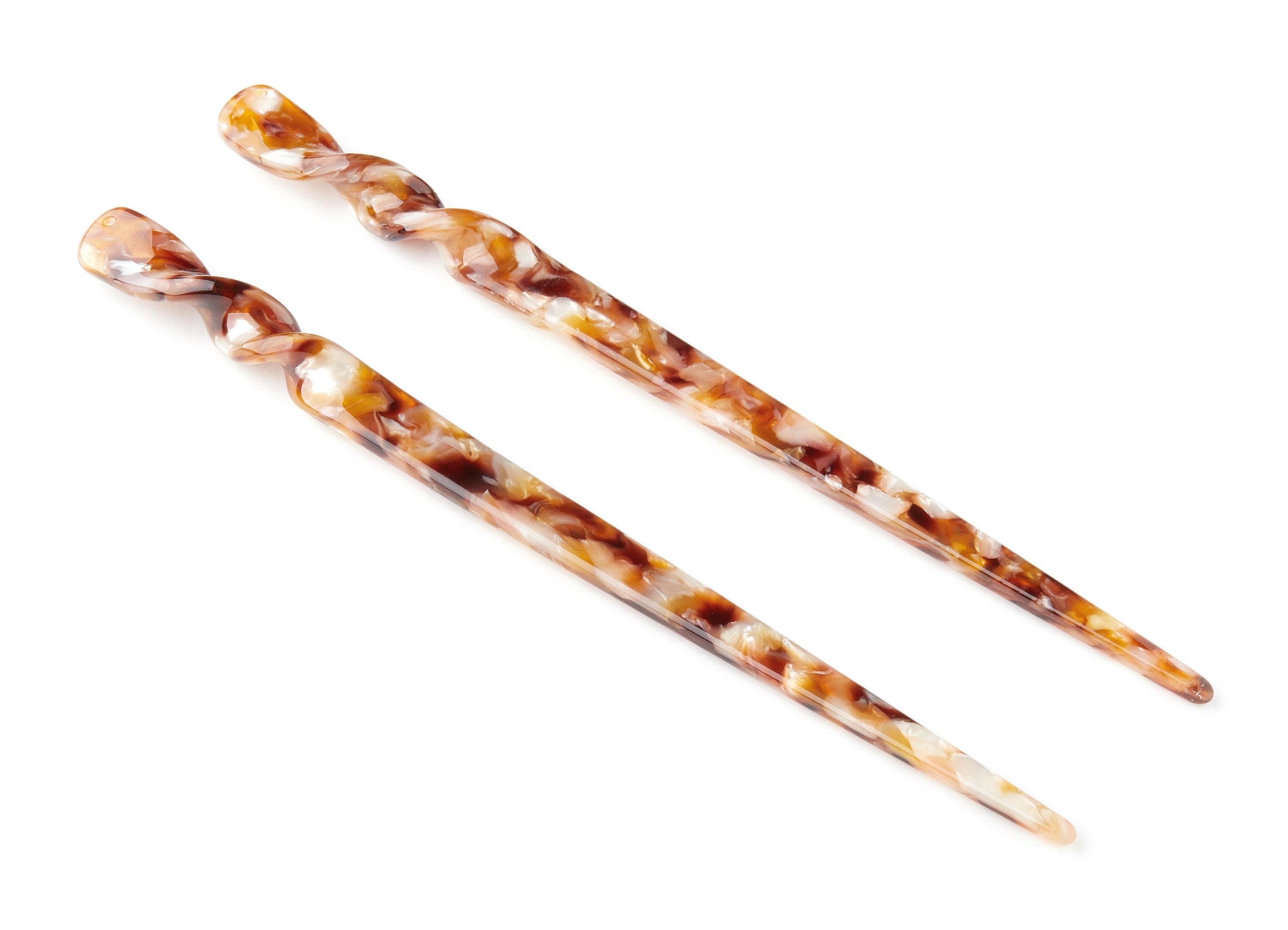 Acrylic Hair Stick Charms - Acrylic Celluloid Acetate - 1 Hole - Stick Shaped Hair Pin - 18.5x12x4.3mm - AC1401E - DOMEDBAZAAR