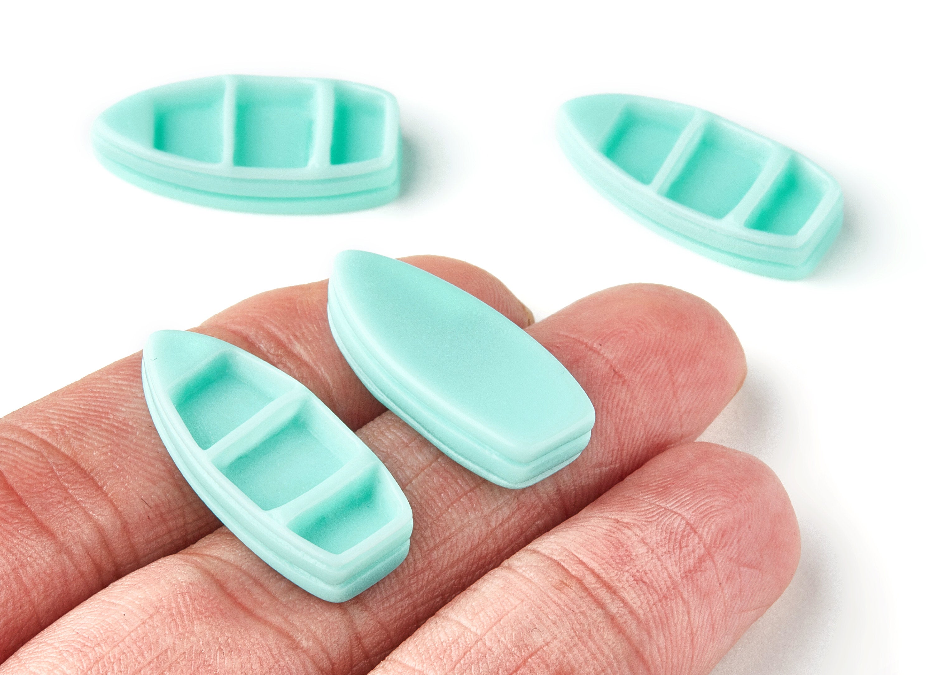 Resin Charms - Boat Resin Charms - Resin Earrings - 27.33x11.85x5.07mm - RC1008 - DOMEDBAZAAR