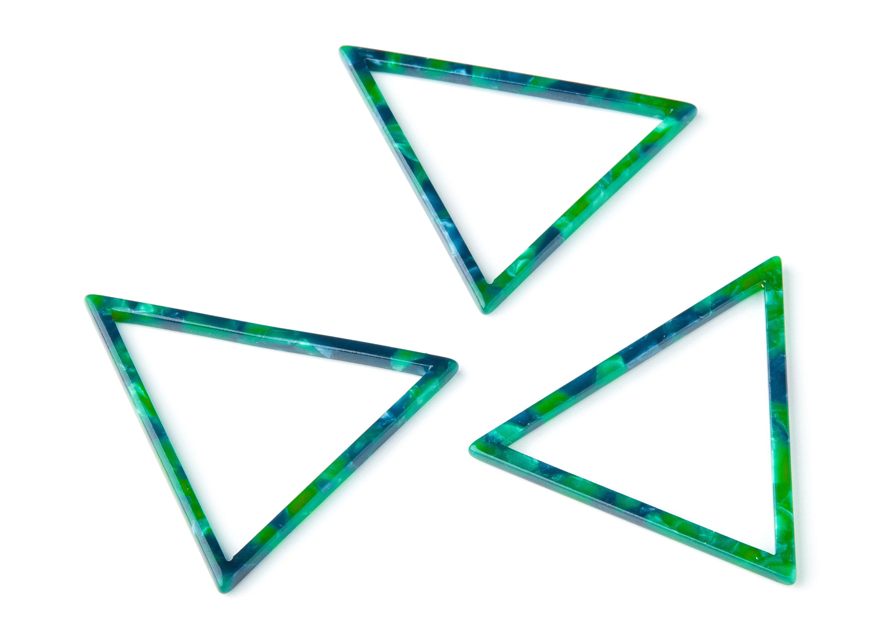 Acetate Triangle Earring Charms - Triangle Shaped Pendant - Earring Findings - Jewelry Supplies - Color Code: A13 - 57.7x51x2.7mm - AC1374A - DOMEDBAZAAR