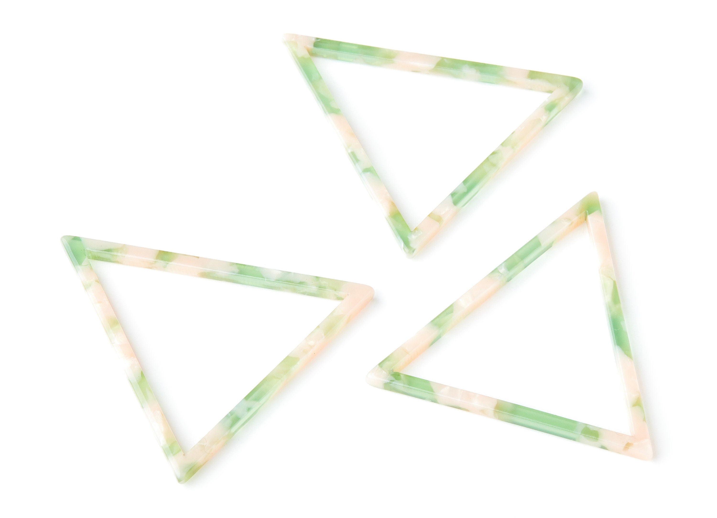 Acetate Triangle Earring Charms - Triangle Pendant - Earring Findings - Jewelry Supplies - Color Code: A38 - 57.7x51.4x2.7mm - AC1374K - DOMEDBAZAAR