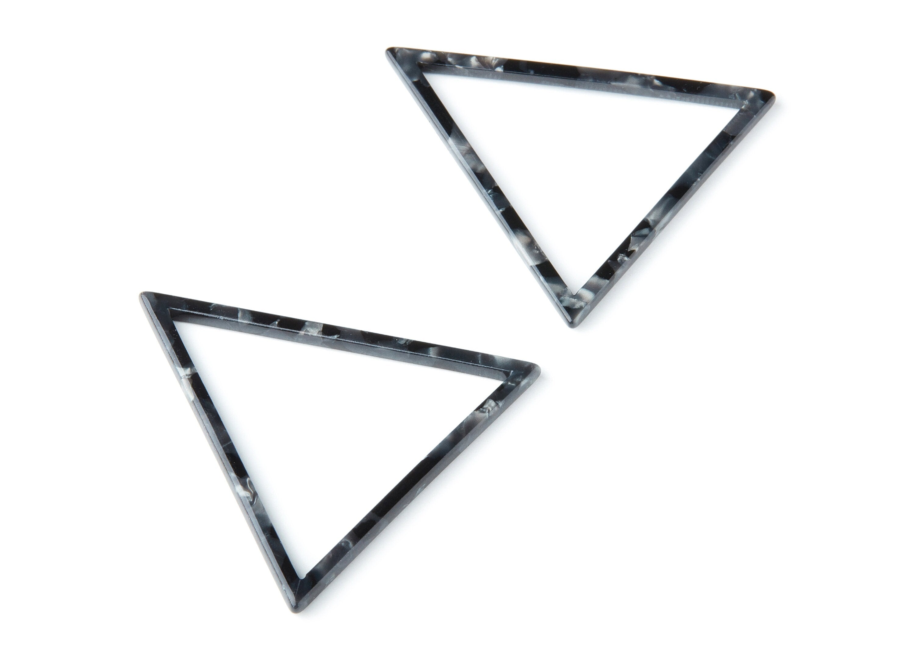 Acetate Triangle Earring Charms - Triangle Pendant - Earring Findings - Jewelry Supplies - Color Code: A48 - 57.7x51.4x2.7mm - AC1374N - DOMEDBAZAAR