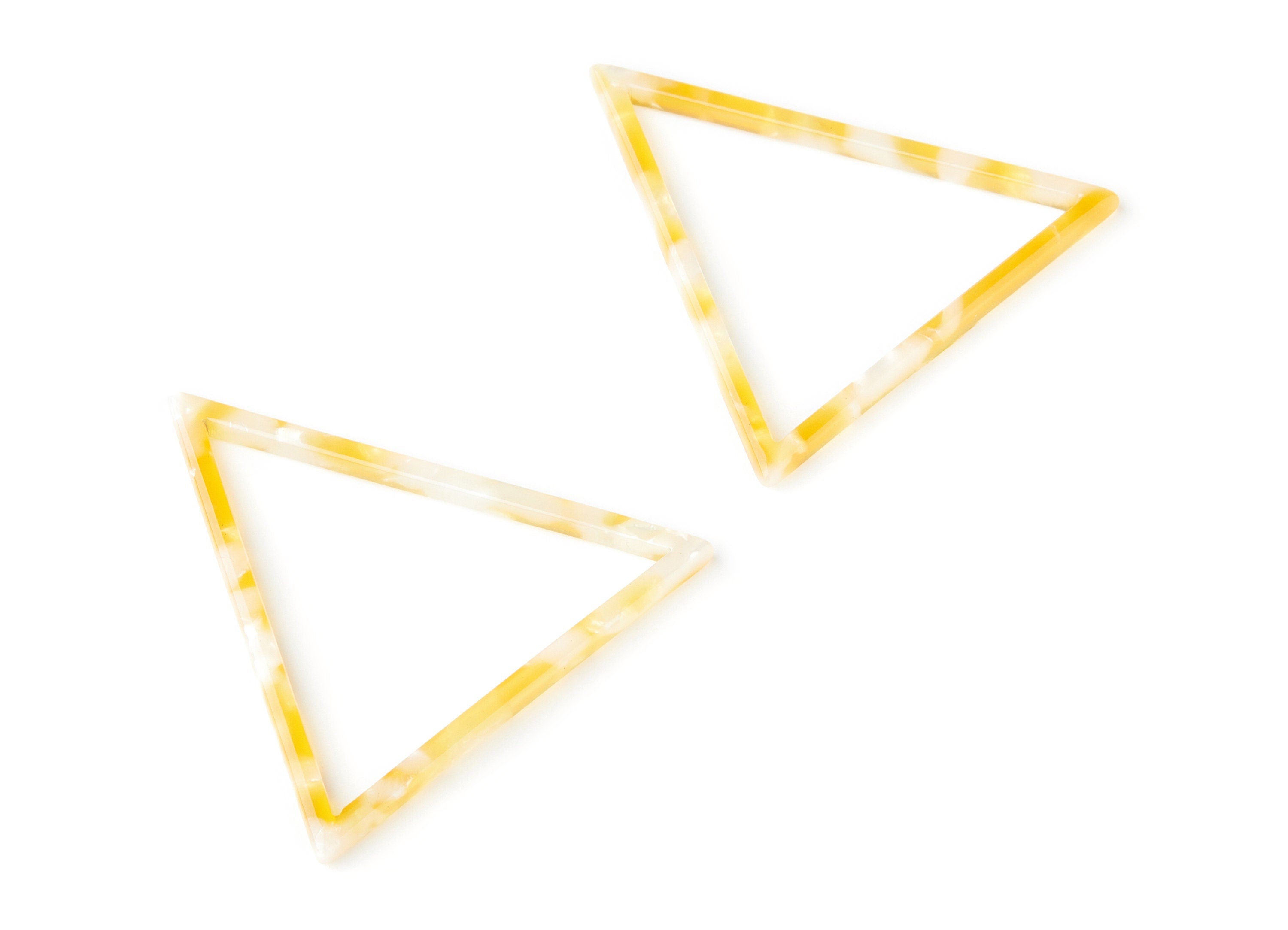 Acetate Triangle Earring Charms - Triangle Pendant - Earring Findings - Jewelry Supplies - Color Code: A43 - 57.7x51.4x2.7mm - AC1374S - DOMEDBAZAAR