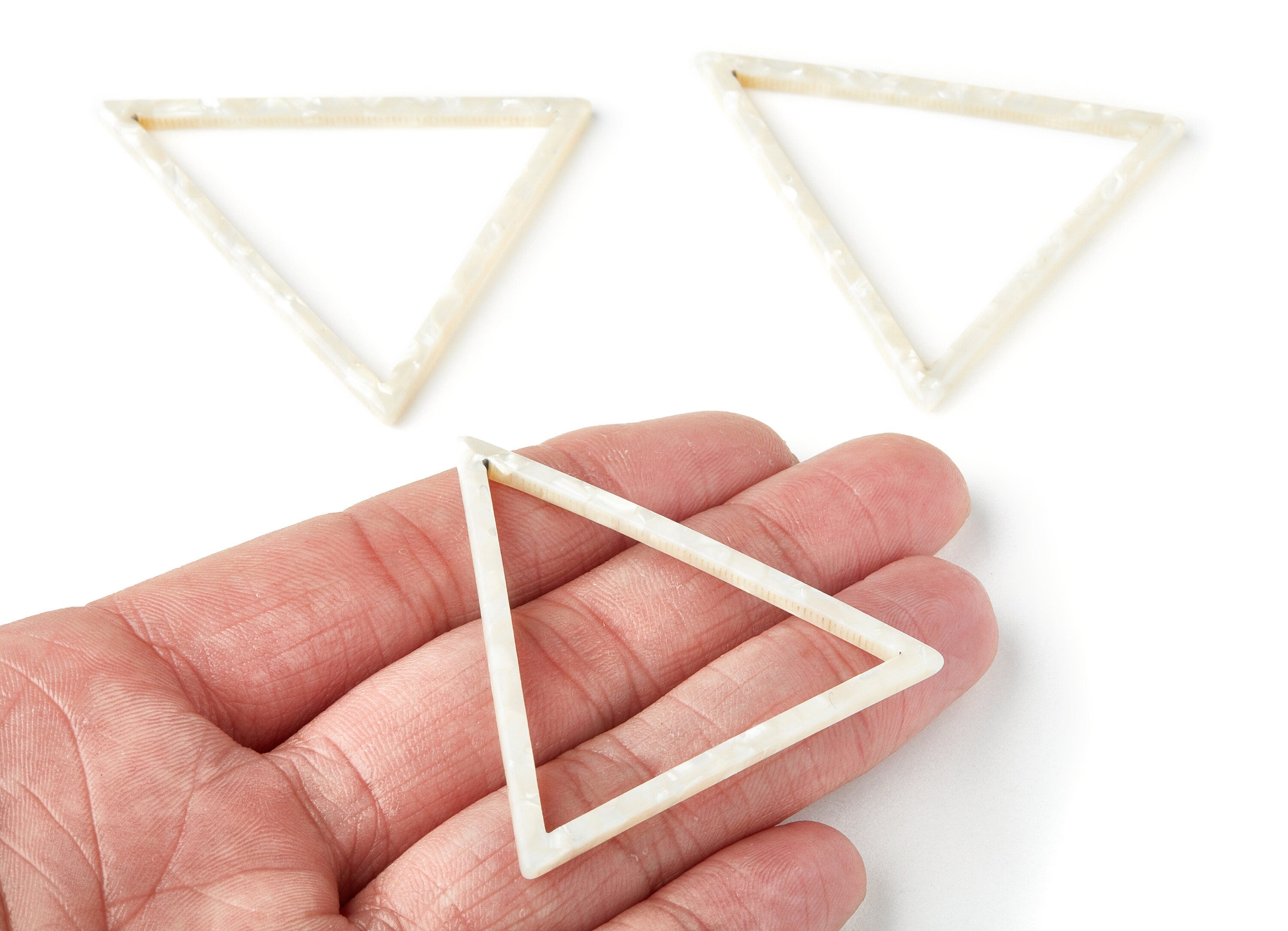Acetate Triangle Earring Charms - Triangle Pendant - Earring Findings - Jewelry Supplies - Color Code: A33 - 57.7x51.4x2.7mm - AC1374T - DOMEDBAZAAR