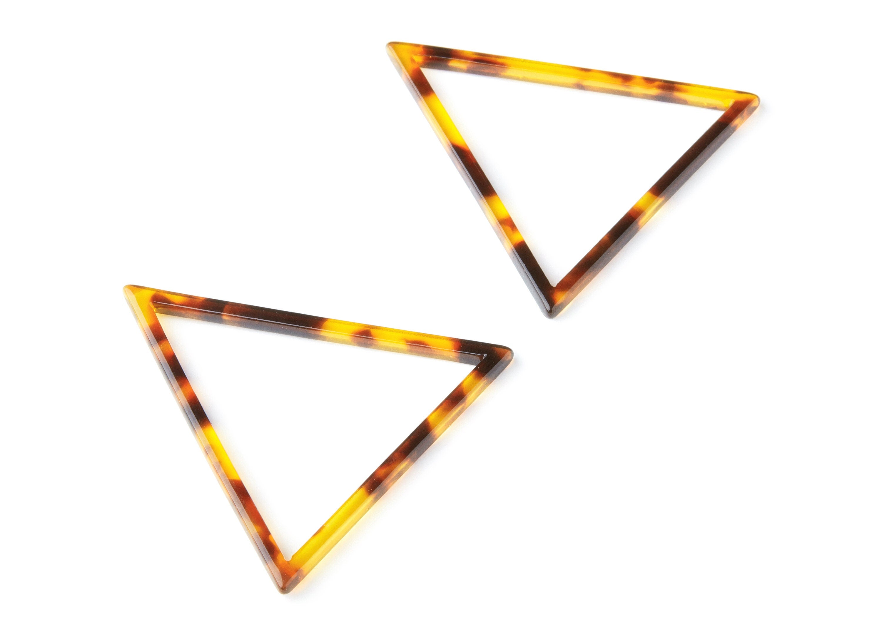 Acetate Triangle Earring Charms - Triangle Pendant - Earring Findings - Jewelry Supplies - Color Code: A05 - 57.7x51.4x2.7mm - AC1374U - DOMEDBAZAAR