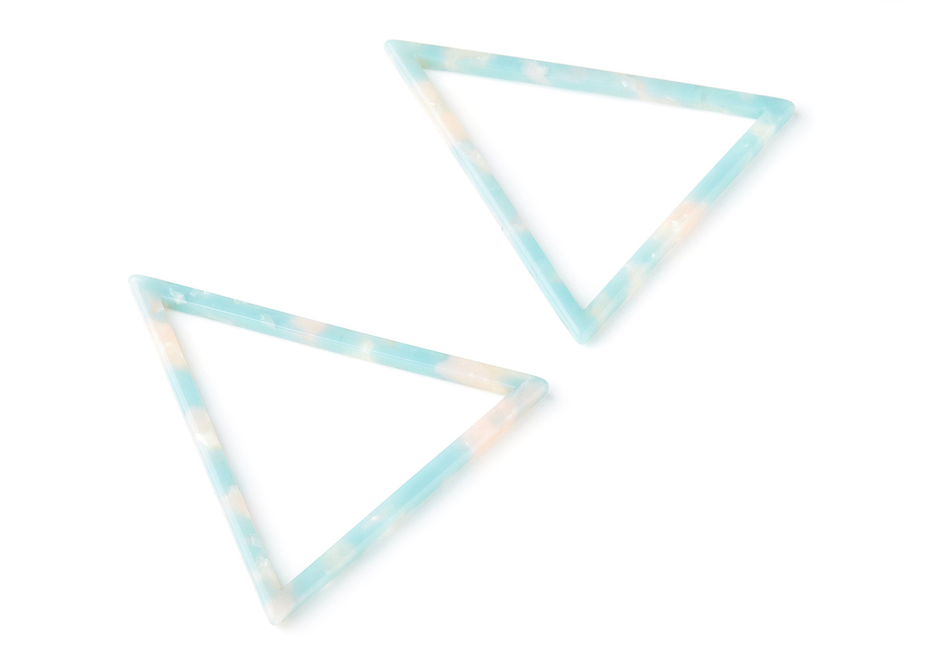 Acetate Triangle Earring Charms - Triangle Pendant - Earring Findings - Jewelry Supplies - Color Code: A36 - 57.7x51.4x2.7mm - AC1374Y - DOMEDBAZAAR