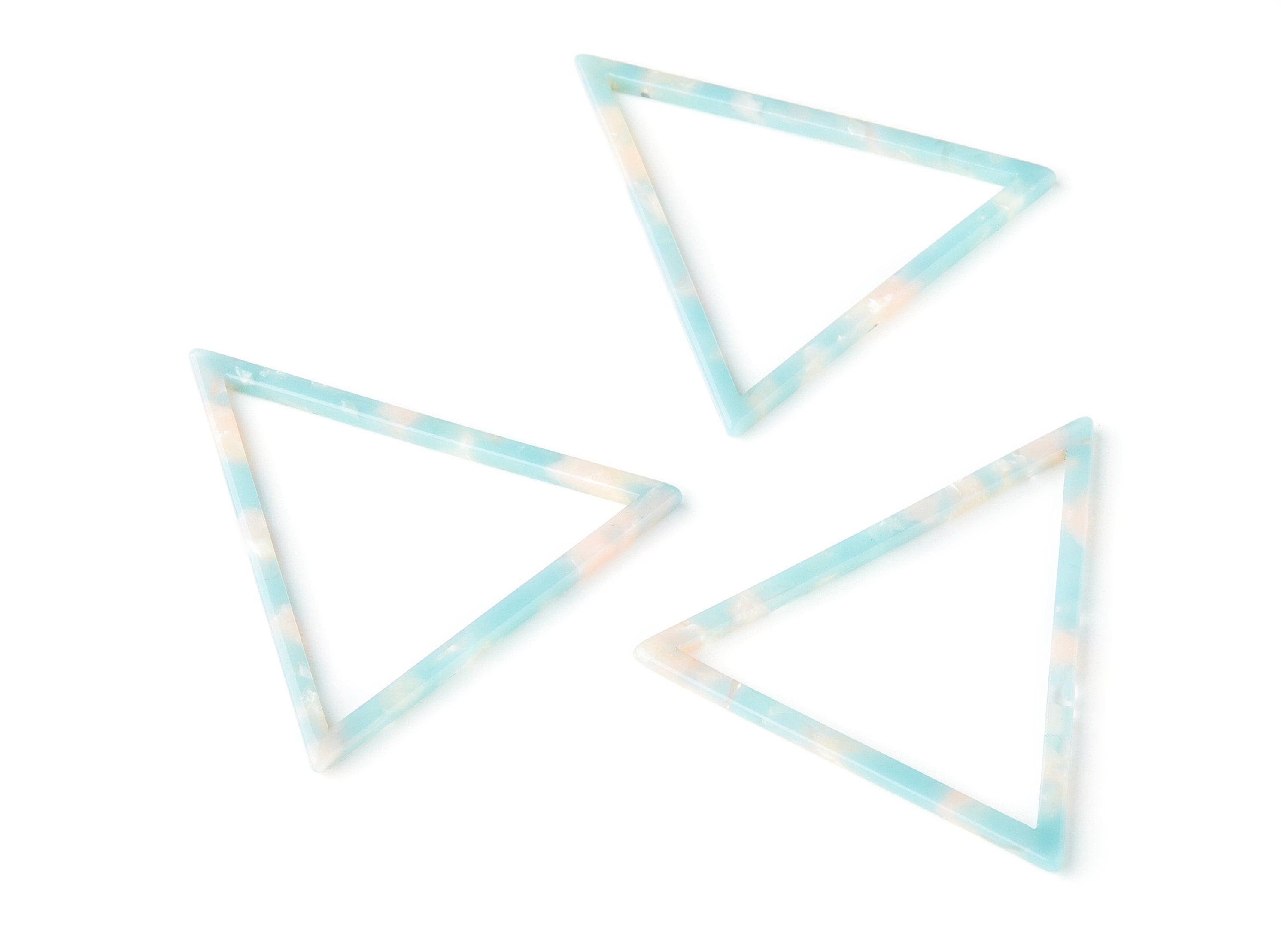 Acetate Triangle Earring Charms - Triangle Pendant - Earring Findings - Jewelry Supplies - Color Code: A36 - 57.7x51.4x2.7mm - AC1374Y - DOMEDBAZAAR