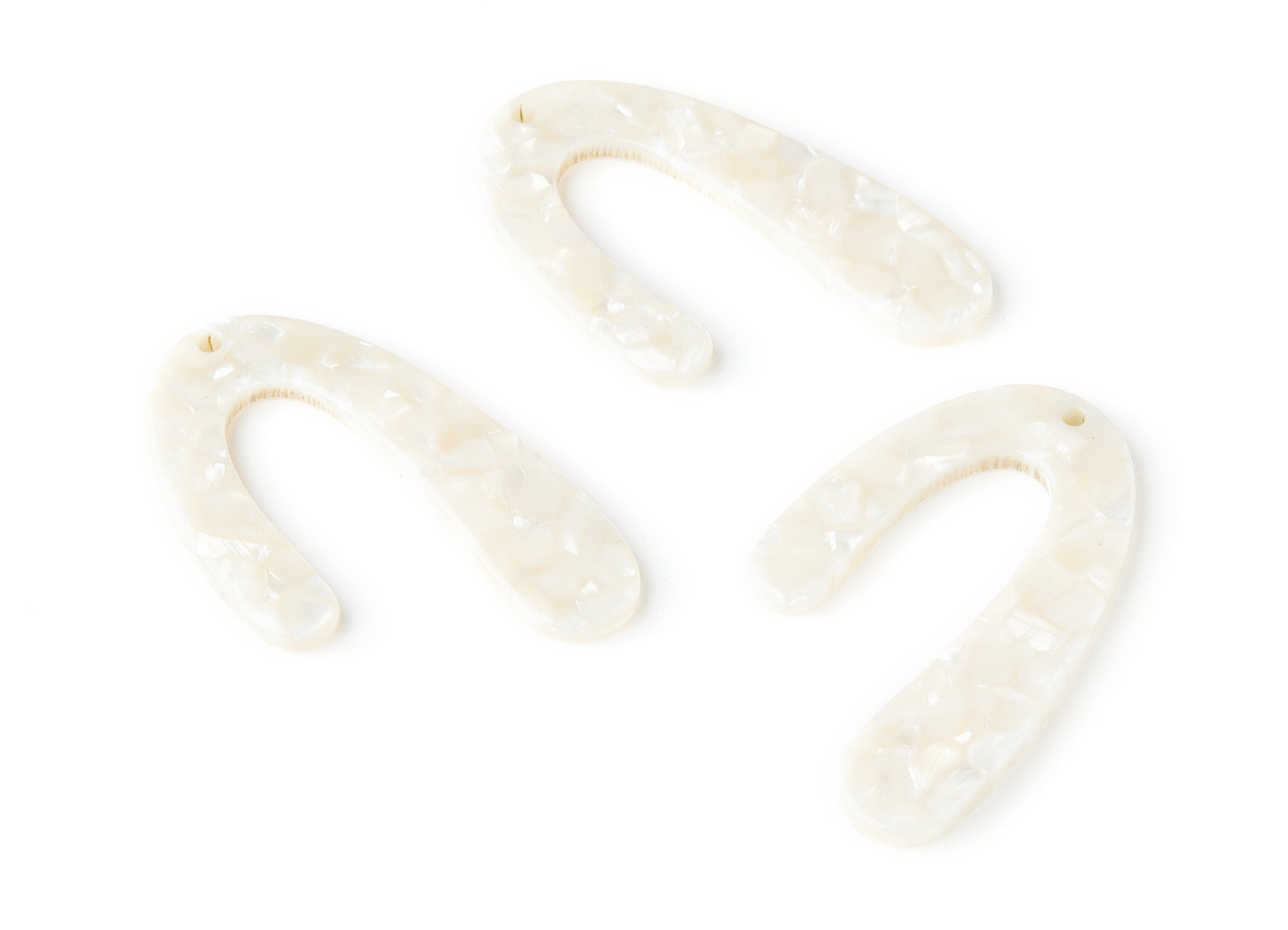 Acetate U Earring Charm - U Shaped Pendant - Earring Findings - Jewelry Supplies - Color Code: A33 - 44.5x27x2.68mm - AC1363C - DOMEDBAZAAR