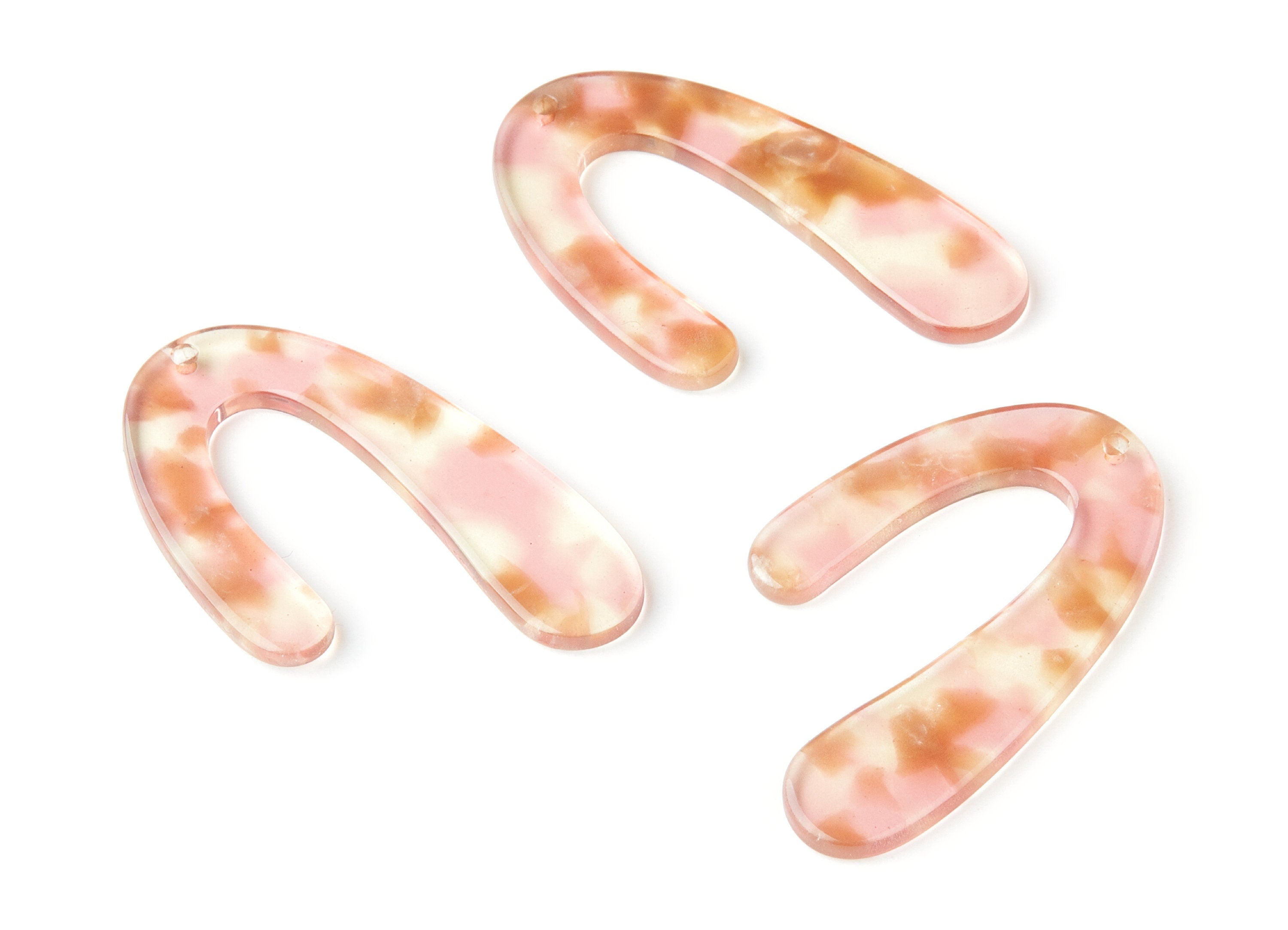 Acetate U Earring Charms - U Shaped Pendant - Earring Findings - Jewelry Supplies - Color Code: A45 - 44.5x27x2.68mm - AC1363E - DOMEDBAZAAR