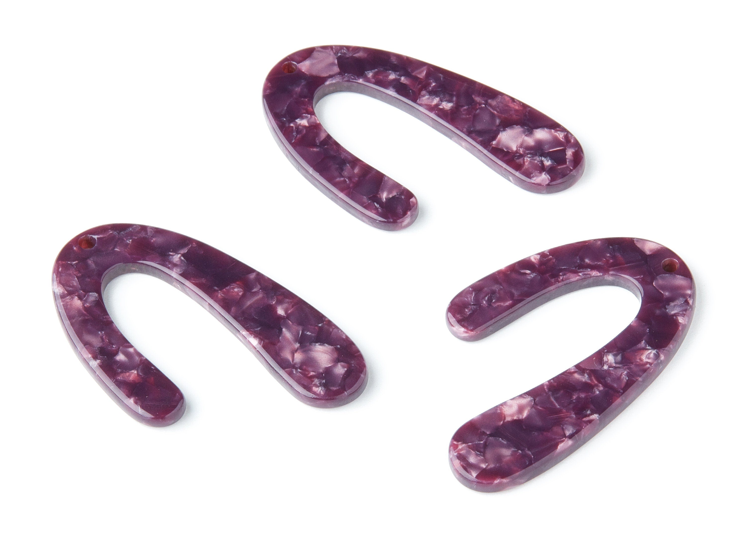 Acetate U Earring Charms - U Shaped Pendant - Earring Findings - Jewelry SuppliesColor Code: A41 - 44.5x27x2.68mm - AC1363F - DOMEDBAZAAR