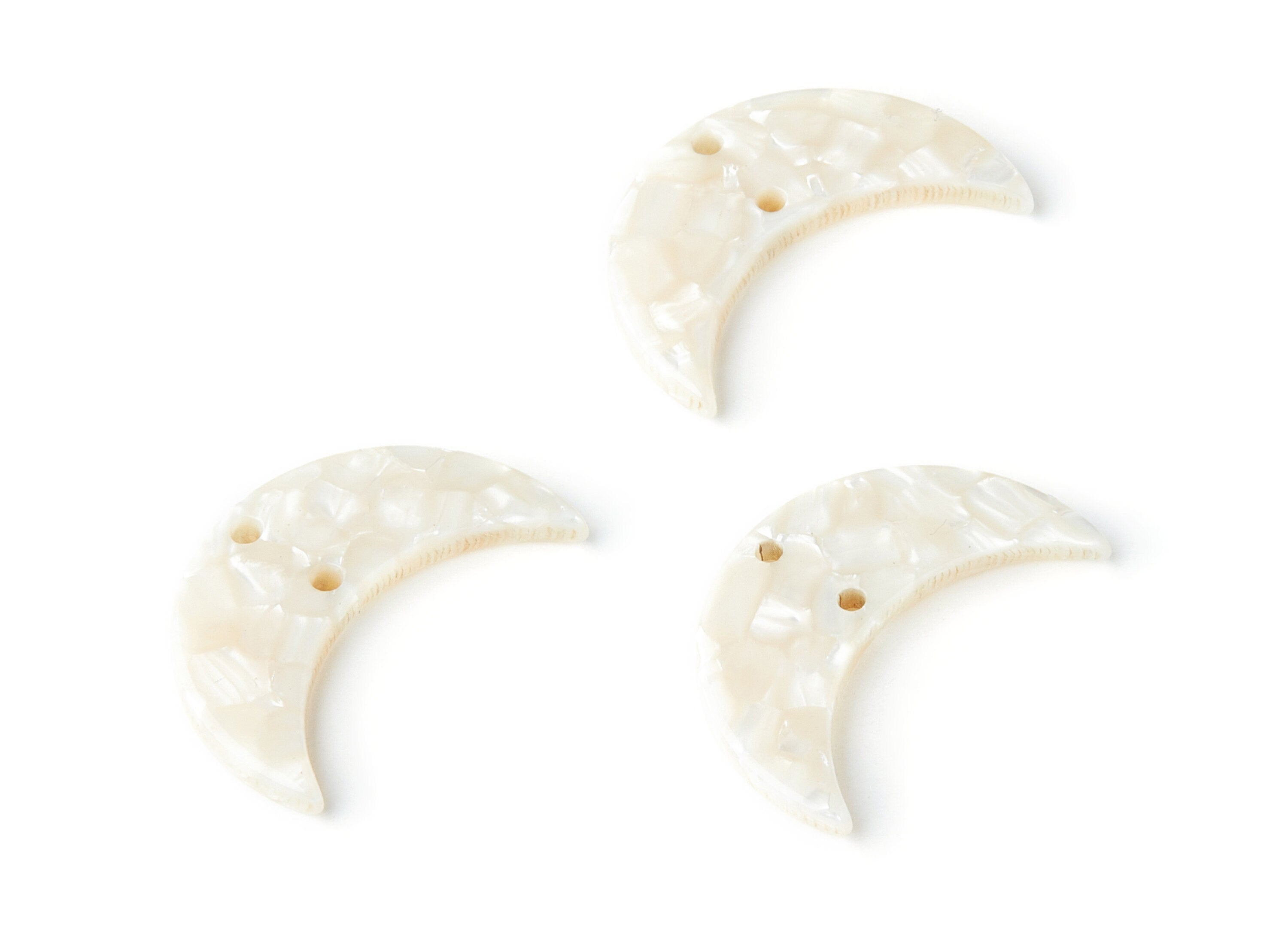 Acetate Moon Connector - Two Holes - Moon Earring and Pendant - Jewellery Supplies - Color Code: A33 - 29.8x19.24x2.77mm - AC1110GG - DOMEDBAZAAR