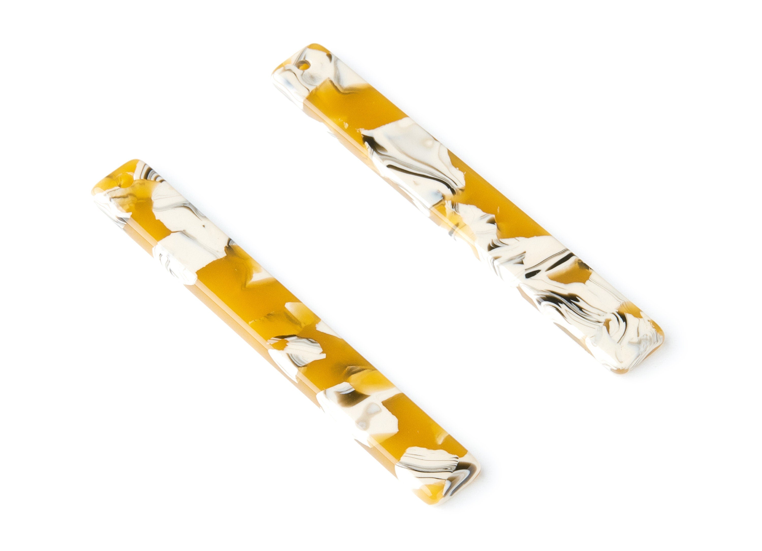 Acetate Stick Charms - Bar Earrings and Pendant - Earring Findings - Color Code: A14 - 59.5x7.85x2.6mm - AC1049W - DOMEDBAZAAR