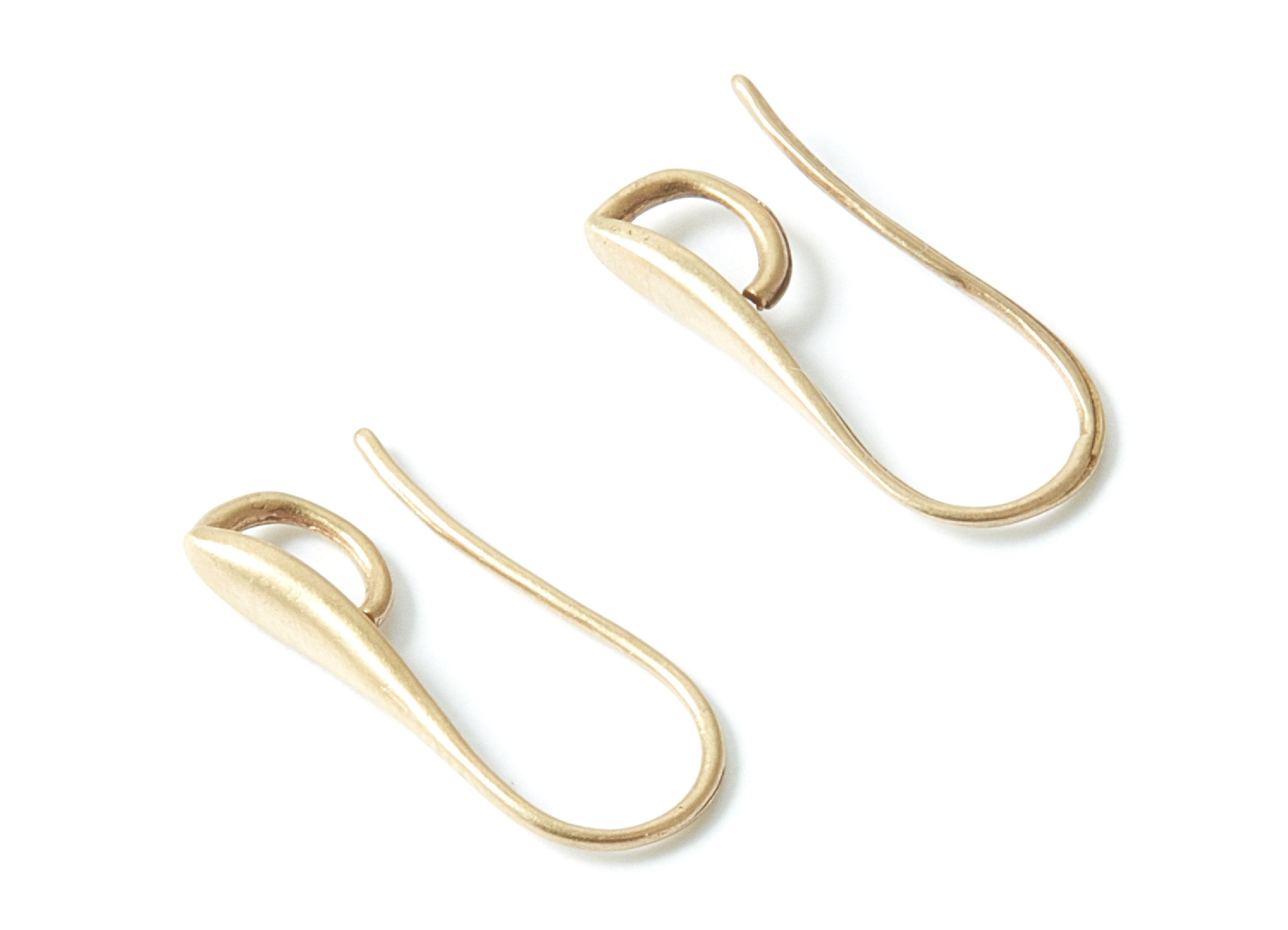 Brass Earring Wires - Brass Earring Hooks - Raw Brass Ear Wire - Jewelry Supplies - 19,77x8,9x2,92mm - PP1538 - DOMEDBAZAAR