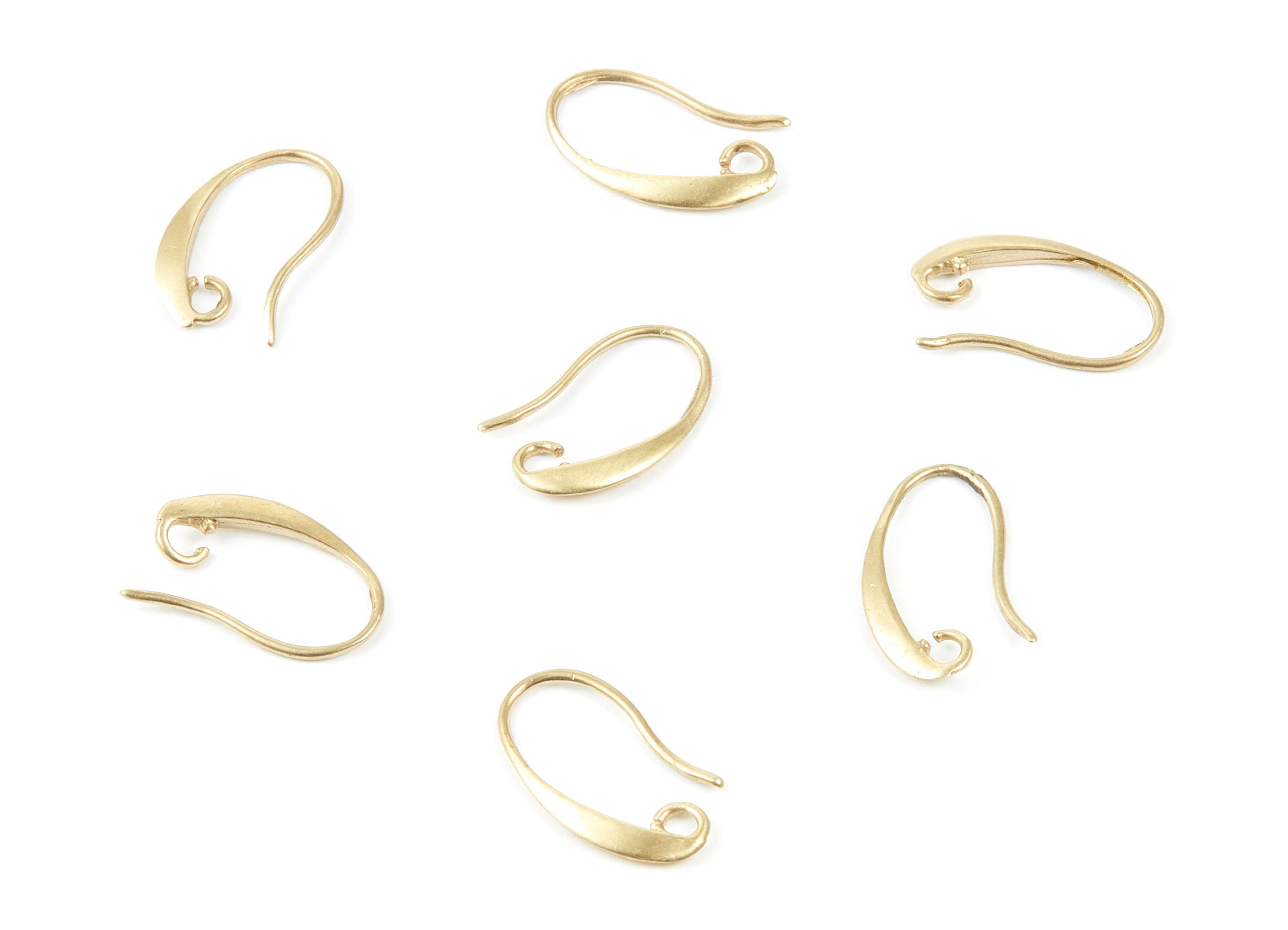 Brass Earring Wires - Brass Earring Hooks - Copper Ear Wire - Jewelry Supplies - 17,16x10,78x1,46mm - PP1541 - DOMEDBAZAAR