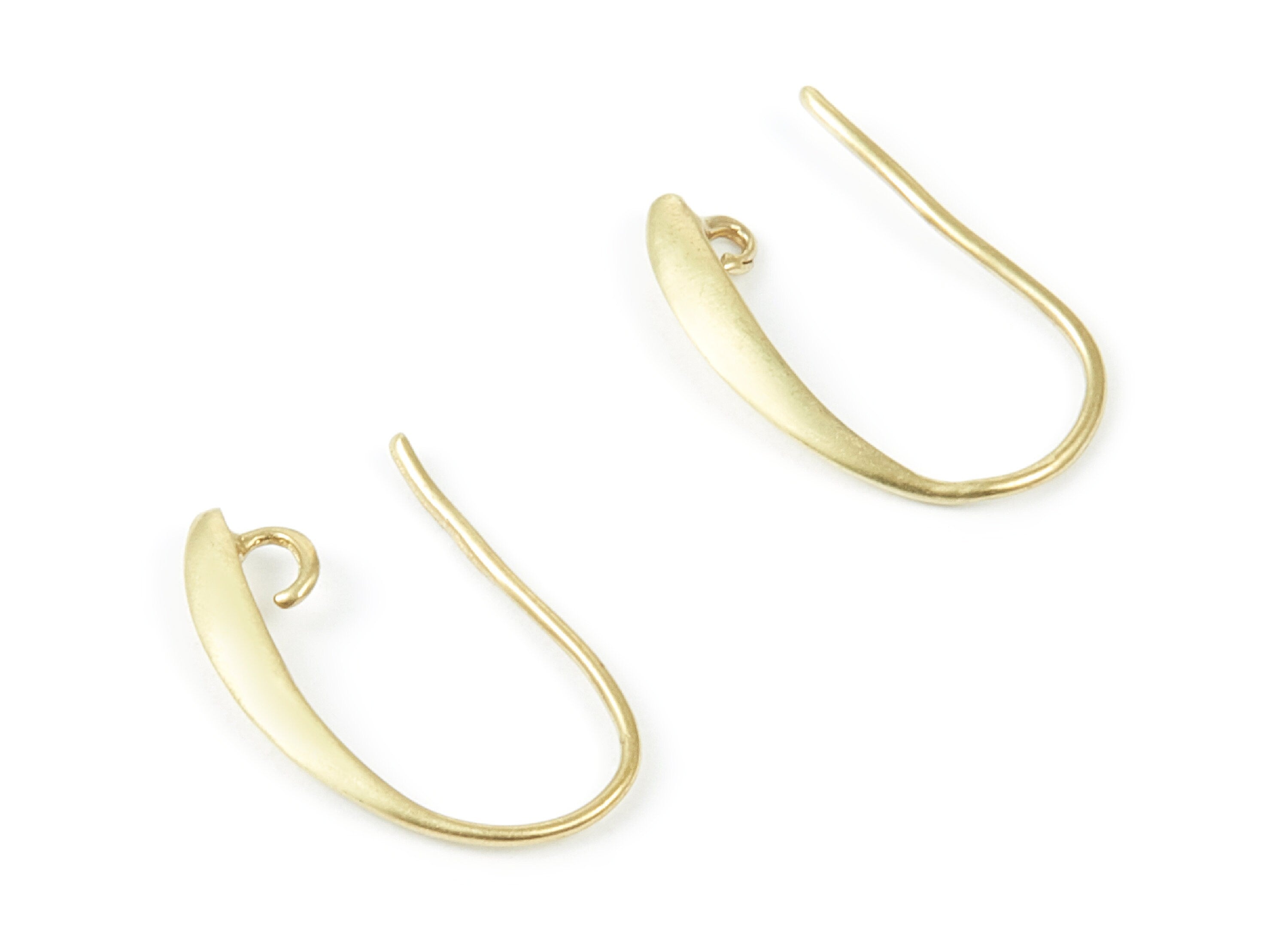 Brass Earring Wires - Brass Earring Hooks - Copper Ear Wire - Jewelry Supplies - 17,2x9,78x2mm - PP1542 - DOMEDBAZAAR