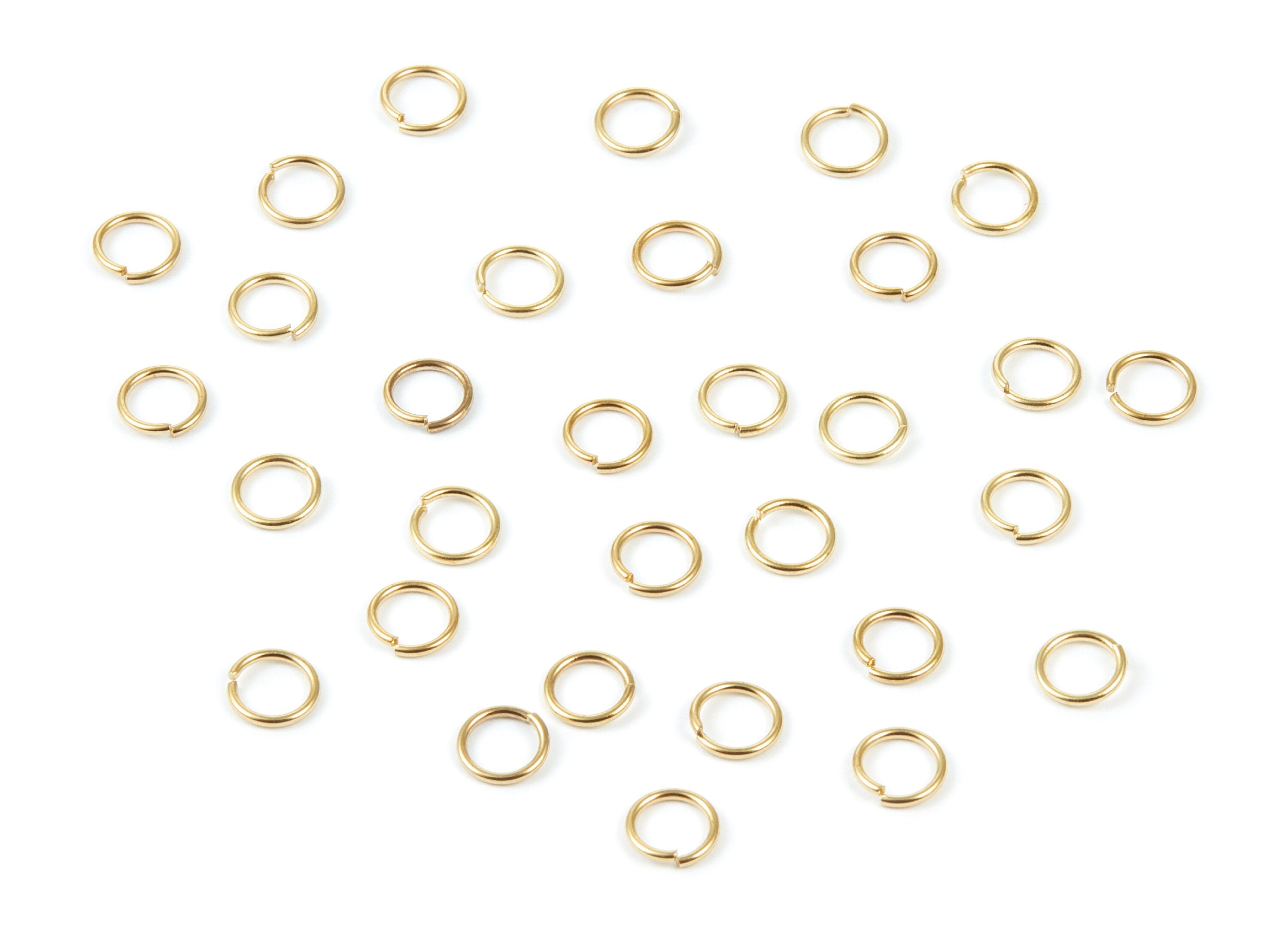 Brass Open Jump Rings - 6x0,8mm - Raw Brass Open Jump Rings - Jewellery Supplies - PP1574 - DOMEDBAZAAR