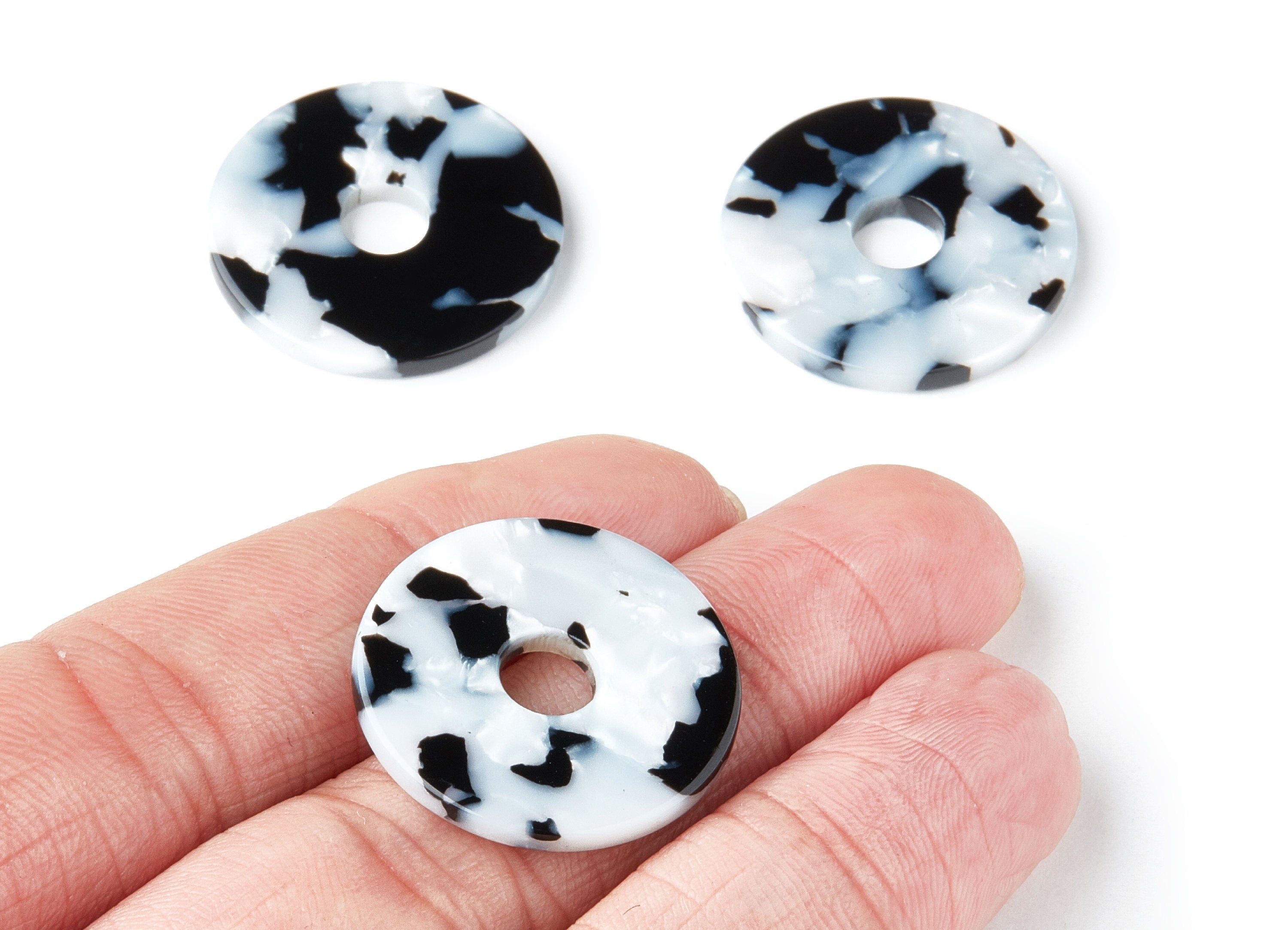 Acetate Coin Charms - Round Earring and Pendant - Earring Findings - Jewelry Supplys - Color Code: A15 - 24.75x24.75x2.6mm - AC1400D - DOMEDBAZAAR