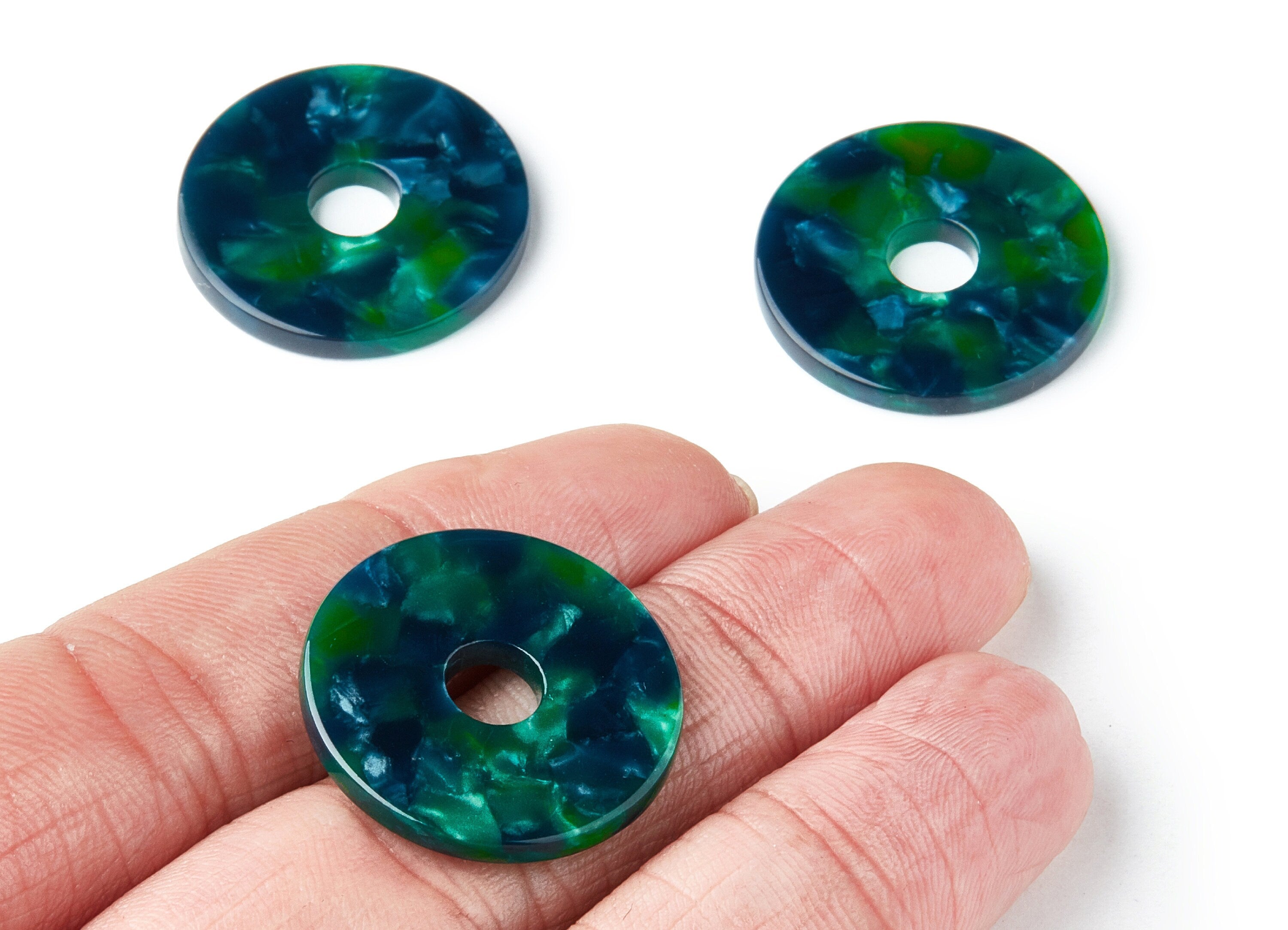 Acetate Coin Charms - Round Earring and Pendant - Earring Findings - Jewelry Supplys - Color Code: A13 - 24.75x24.75x2.6mm - AC1400G - DOMEDBAZAAR